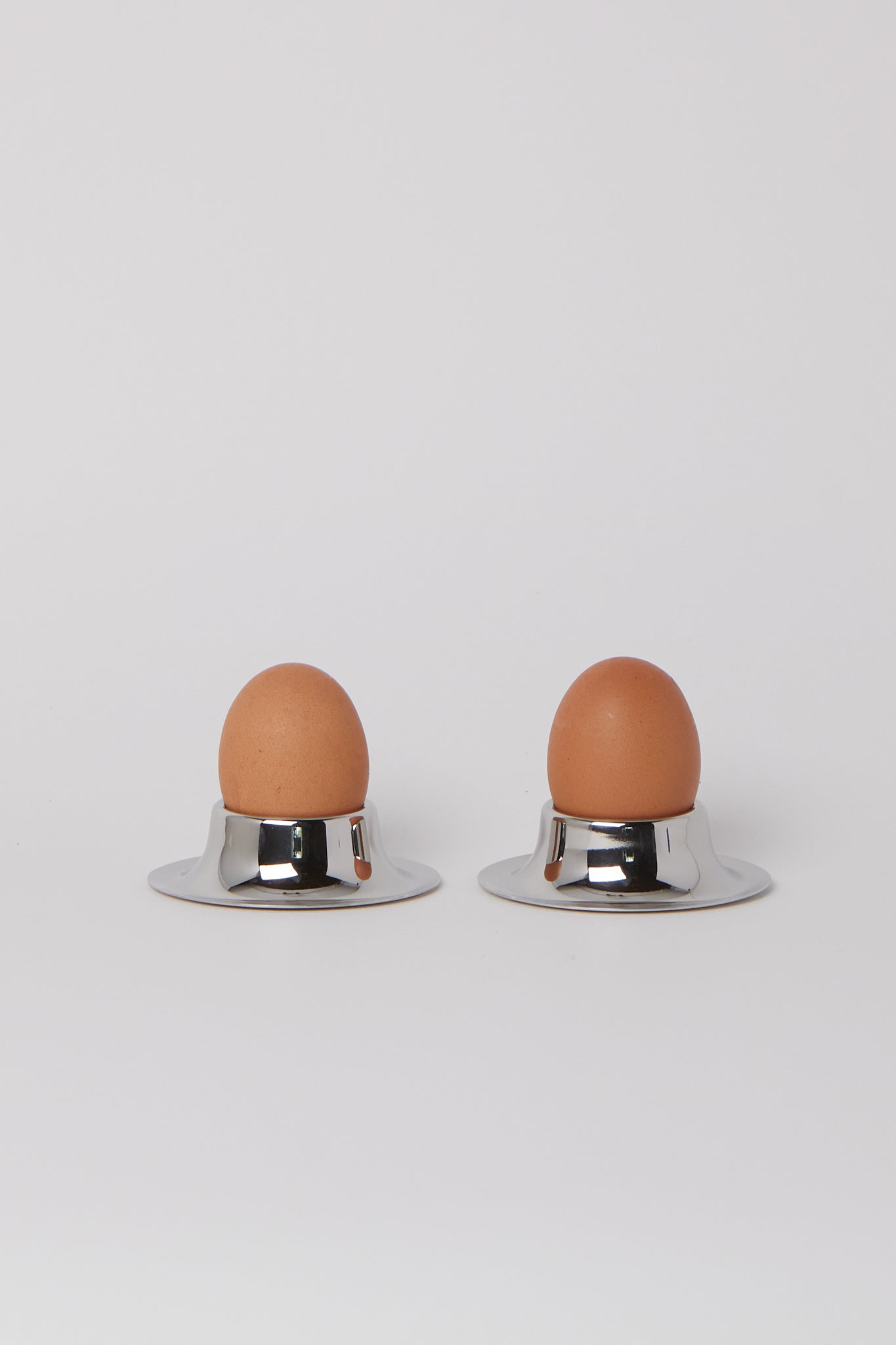 Zack Salo Premium Brushed Stainless Steel Egg Cup Set (2 Pieces) - Award-Winning German Design