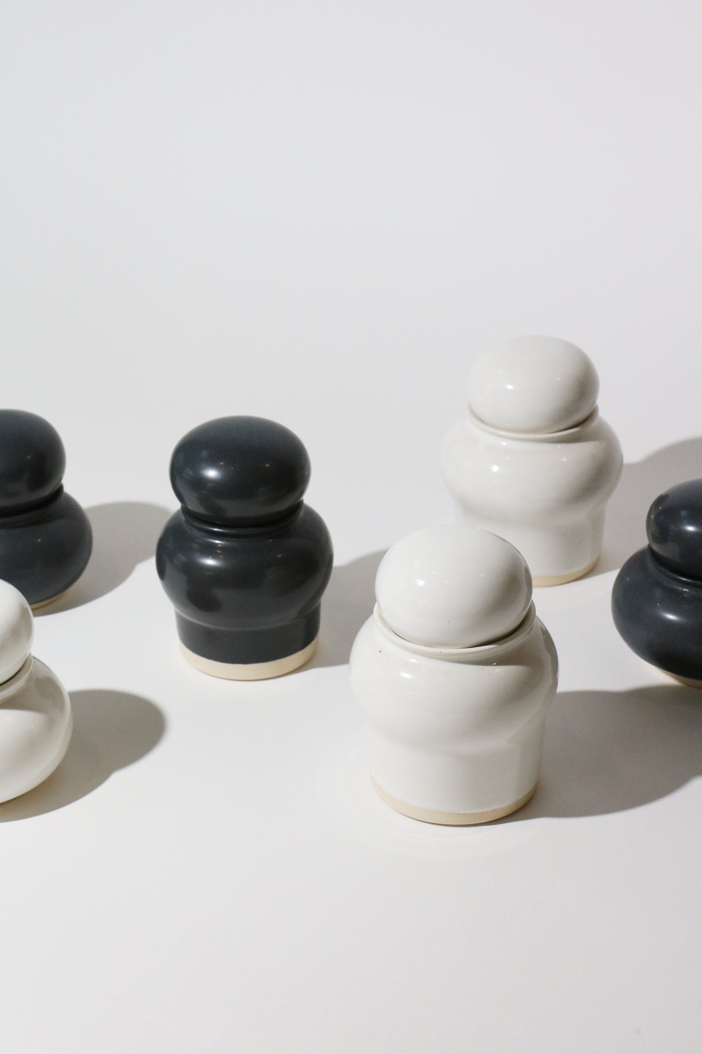 Shop Sommer Sister Ceramics Precious Pearl Jar Black and White