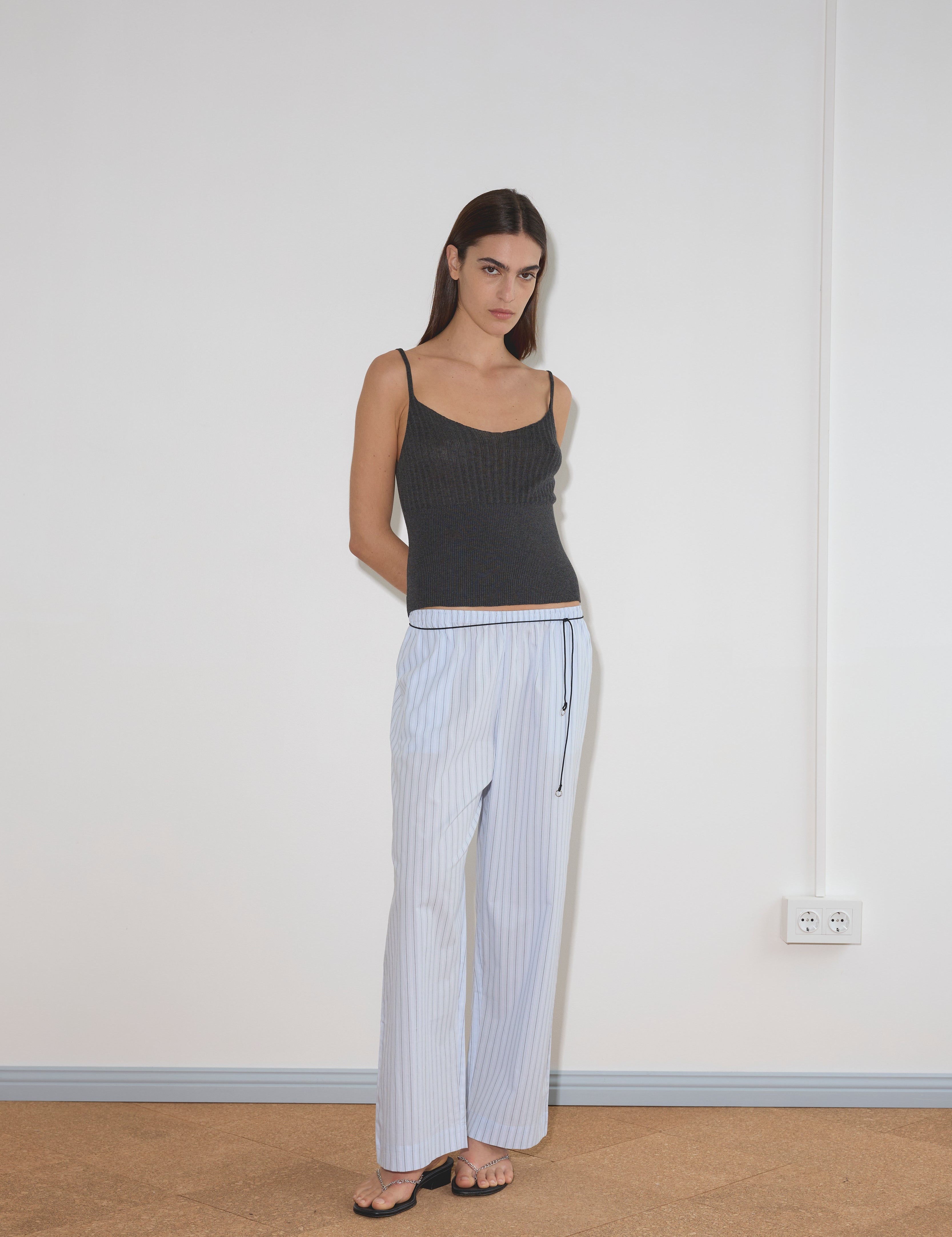 Deiji Studios Ease Trouser Mineral Stripe, curated by Shop Sommer in San Francisco.