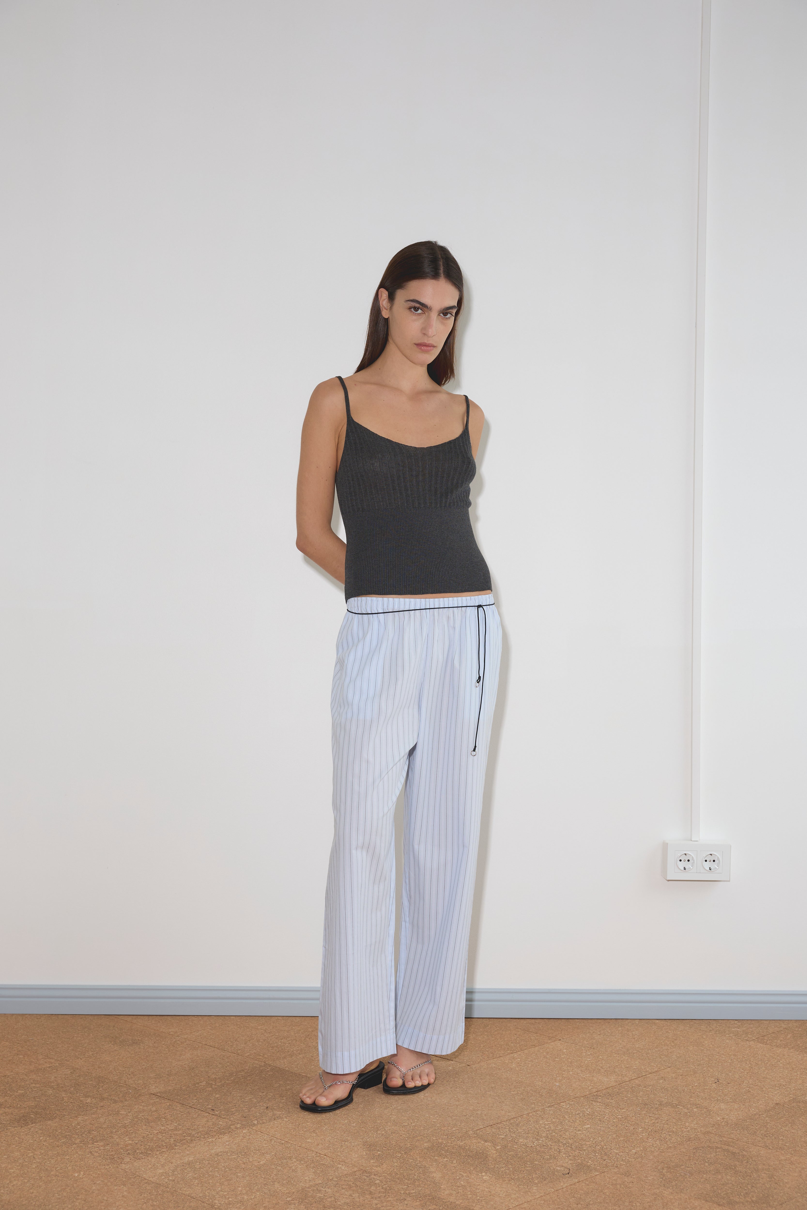 Deiji Studios Ease Trouser Mineral Stripe, curated by Shop Sommer in San Francisco.