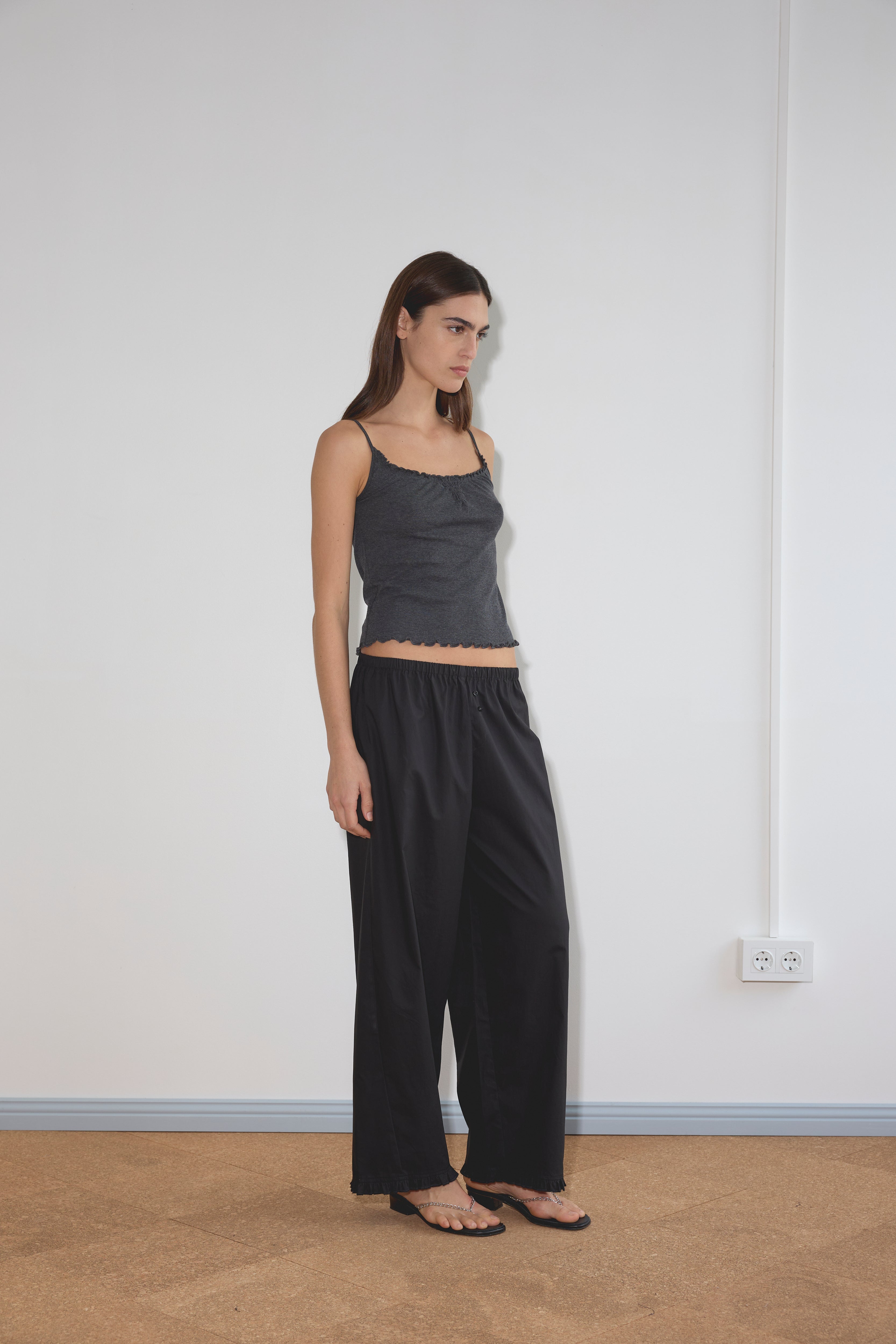 Deiji Studios Flounce Tank Grey, curated by Shop Sommer in San Francisco.