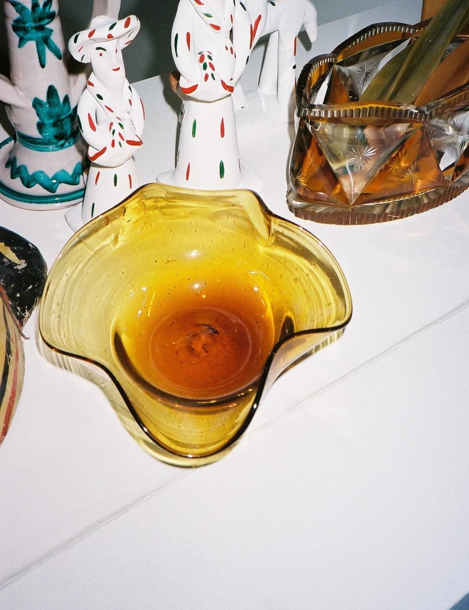 Akua Objects Michele Glass Bowl in Amber, curated by Shop Sommer in San Francisco