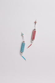 Akua Objects Gabriel Antique Beaded Ornament in Ruby & Aquamarine, curated by Shop Sommer in San Francisco.