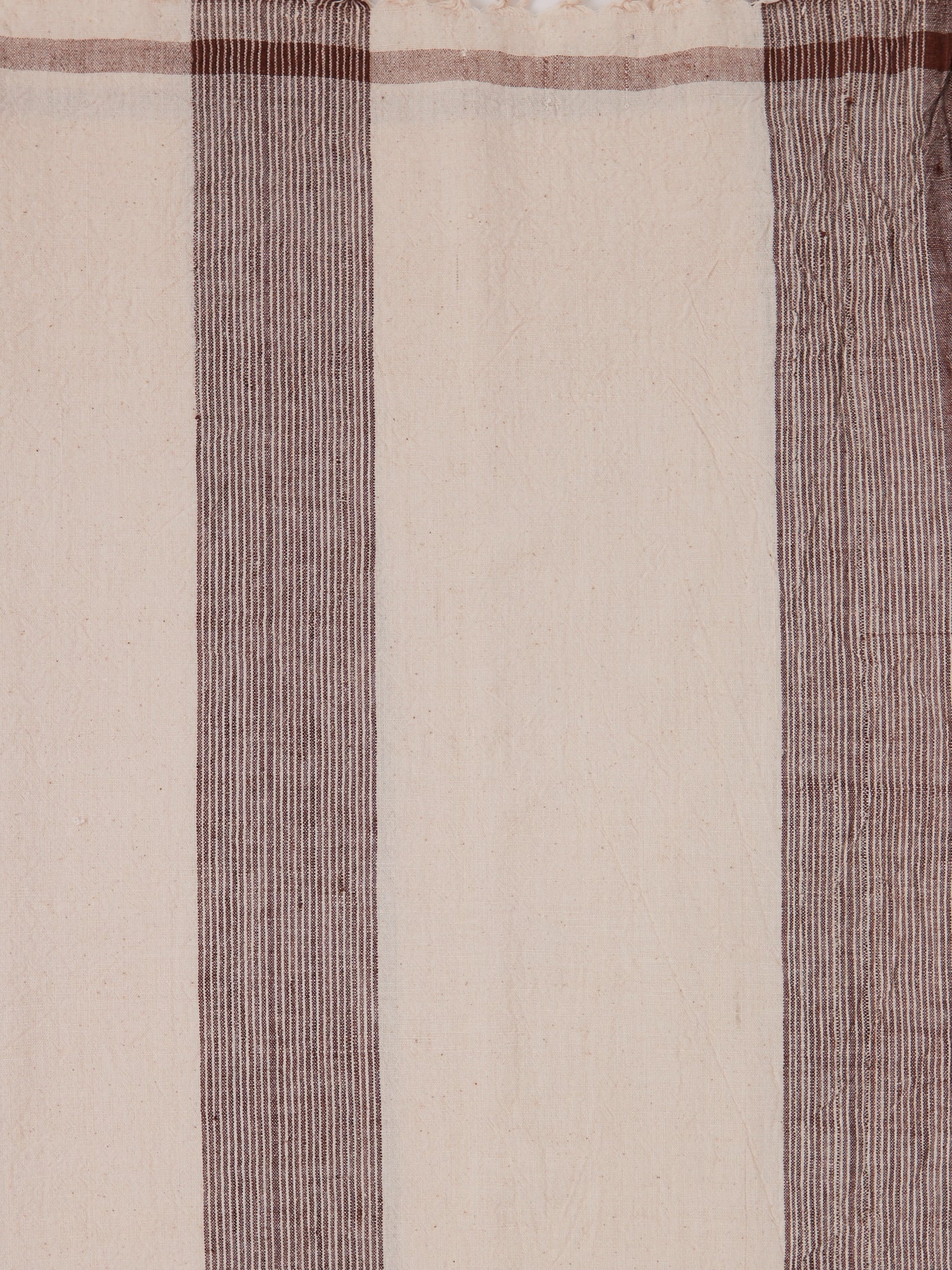 Auntie Oti Brown Stripe Natural Dye Bath Towel, curated by Shop Sommer in San Francisco.