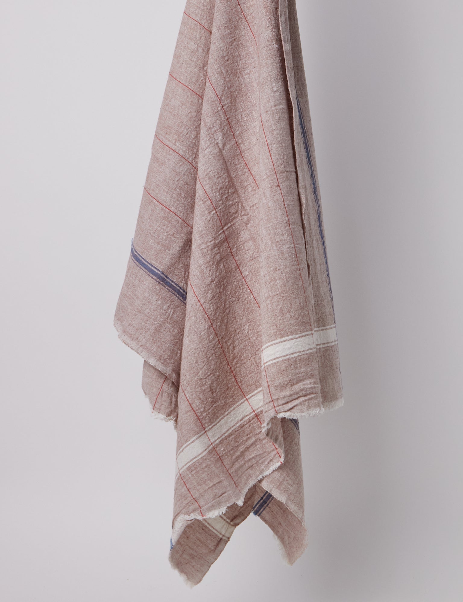 Auntie Oti Pinstripe Woven Towel Crimson, curated by Shop Sommer in San Francisco.