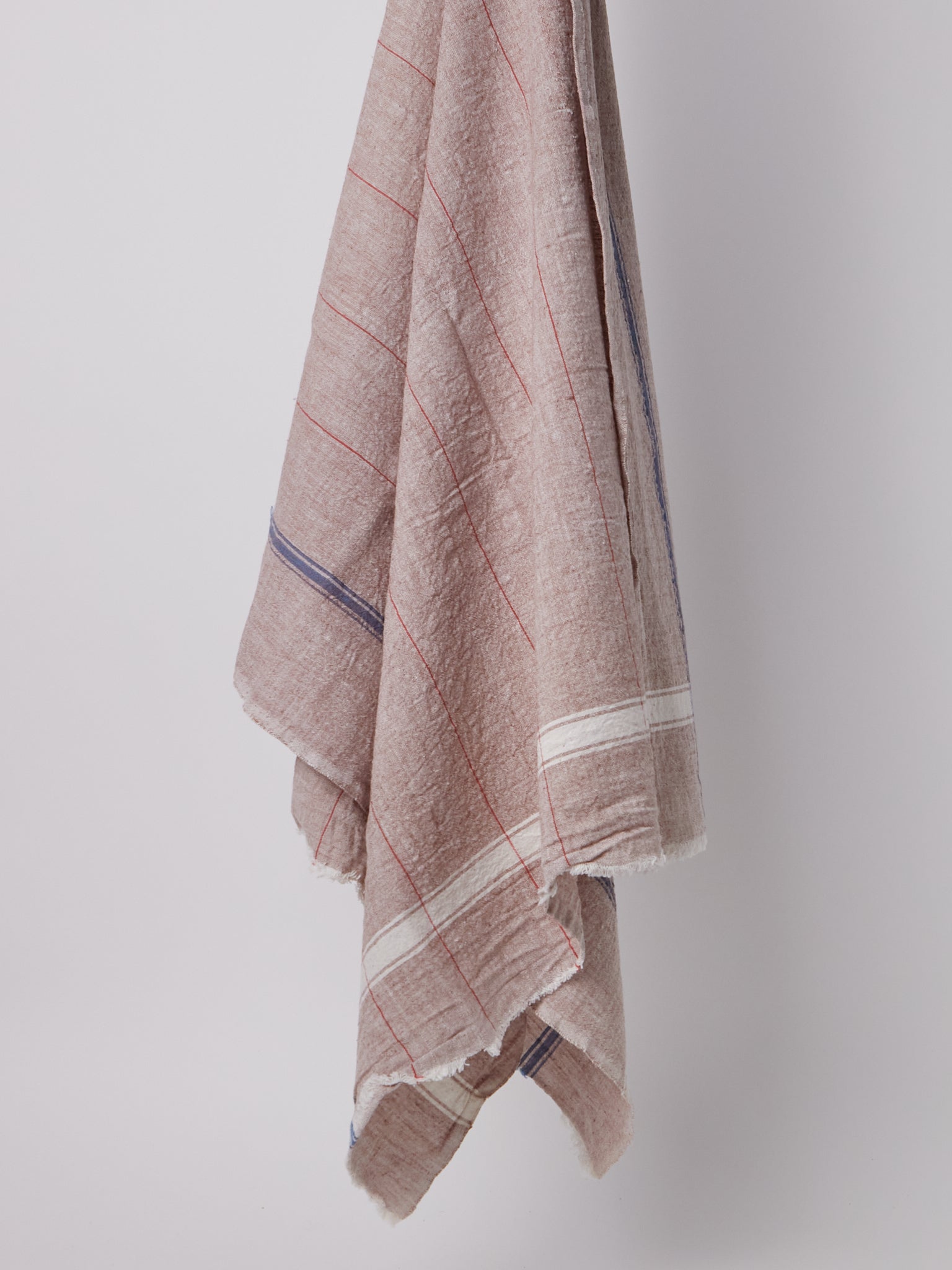 Auntie Oti Pinstripe Woven Towel Crimson, curated by Shop Sommer in San Francisco.