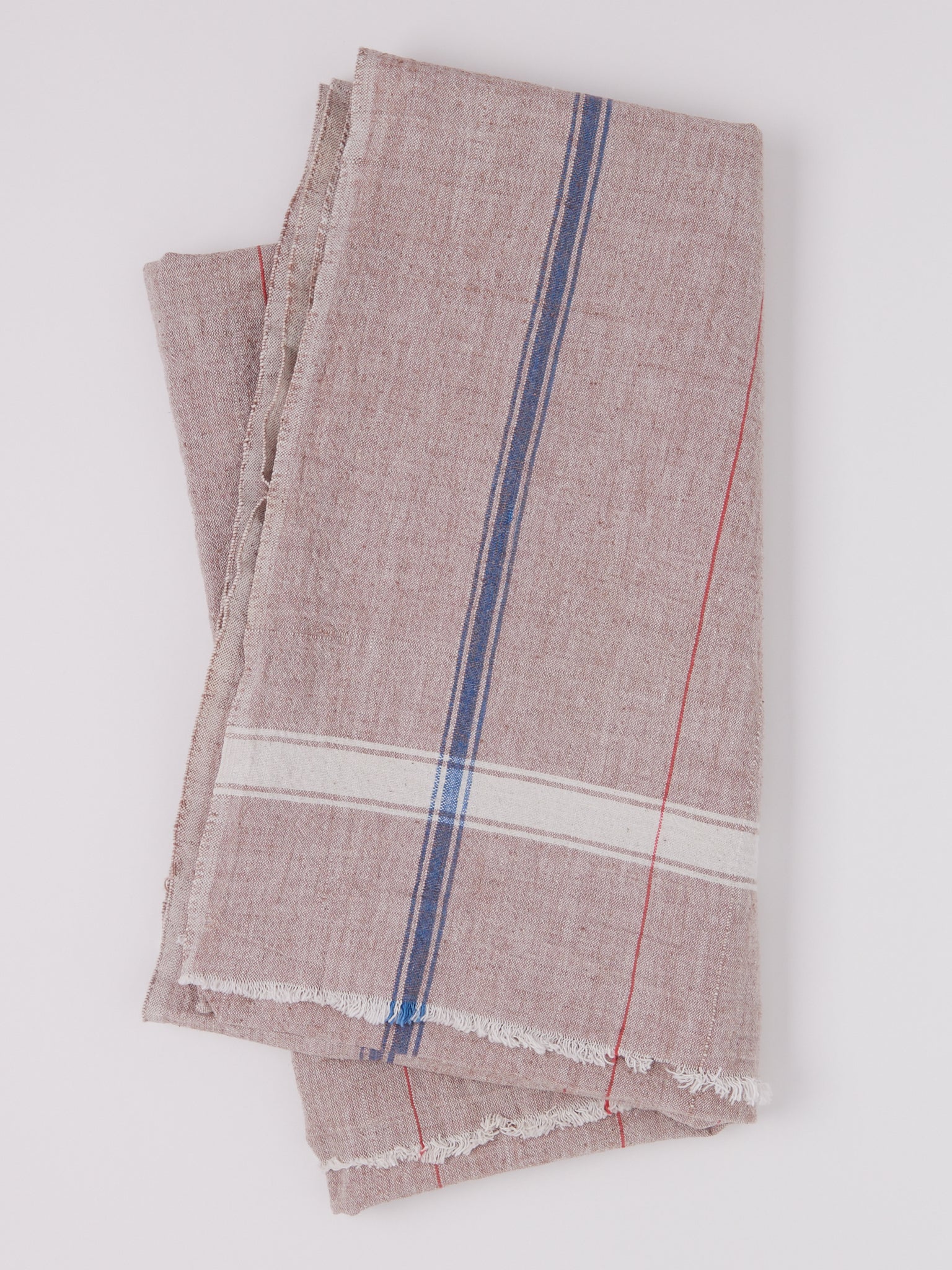 Auntie Oti Pinstripe Woven Towel Crimson, curated by Shop Sommer in San Francisco.
