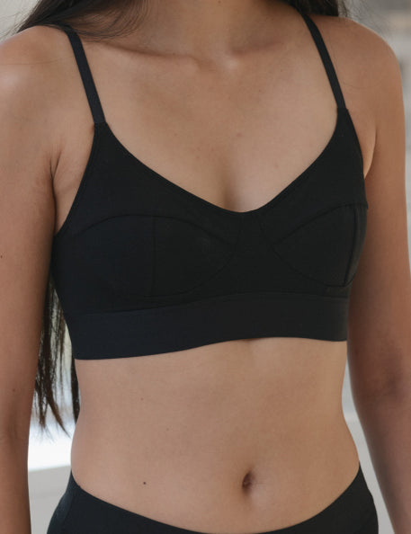 Baserange Soft Bra in Black, curated by Shop Sommer in San Francisco.