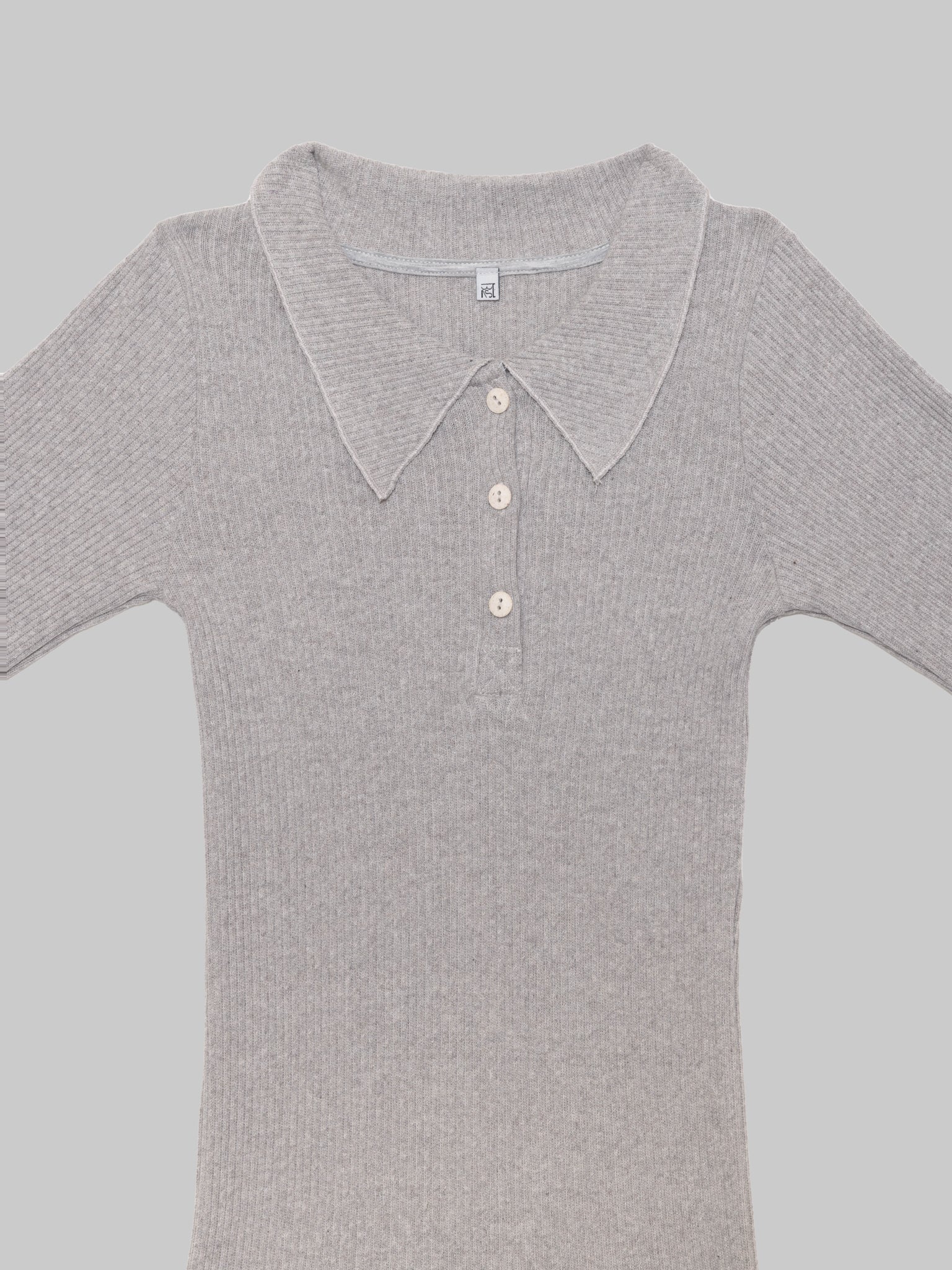 Baserange Dual Long Sleeve Tee Grey Melange, curated by Shop Sommer in San Francisco.