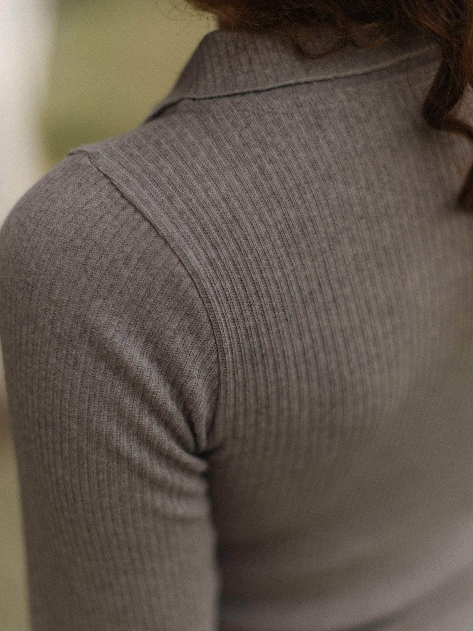 Baserange Dual Long Sleeve Tee Grey Melange, curated by Shop Sommer in San Francisco.