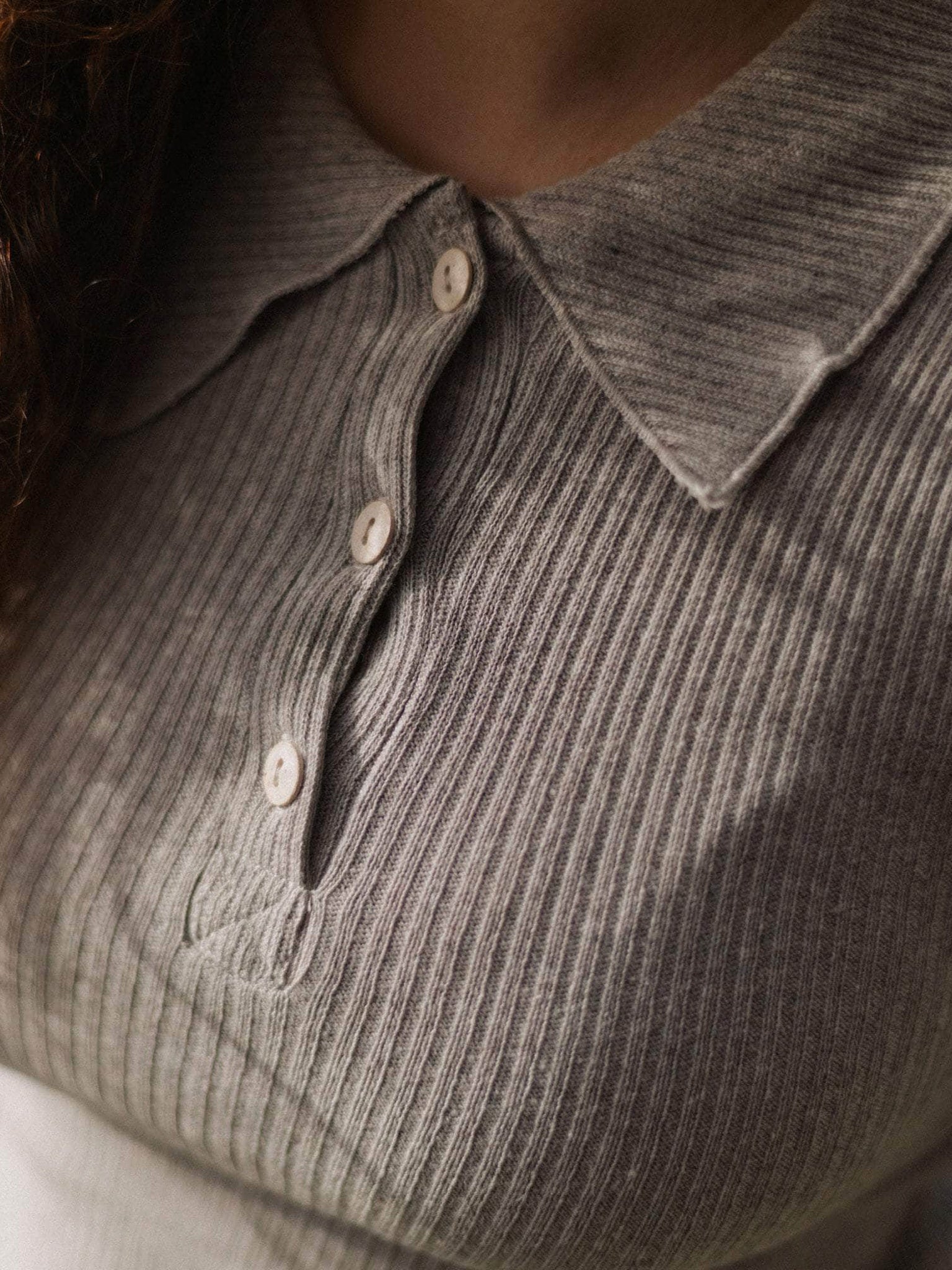 Baserange Dual Long Sleeve Tee Grey Melange, curated by Shop Sommer in San Francisco.