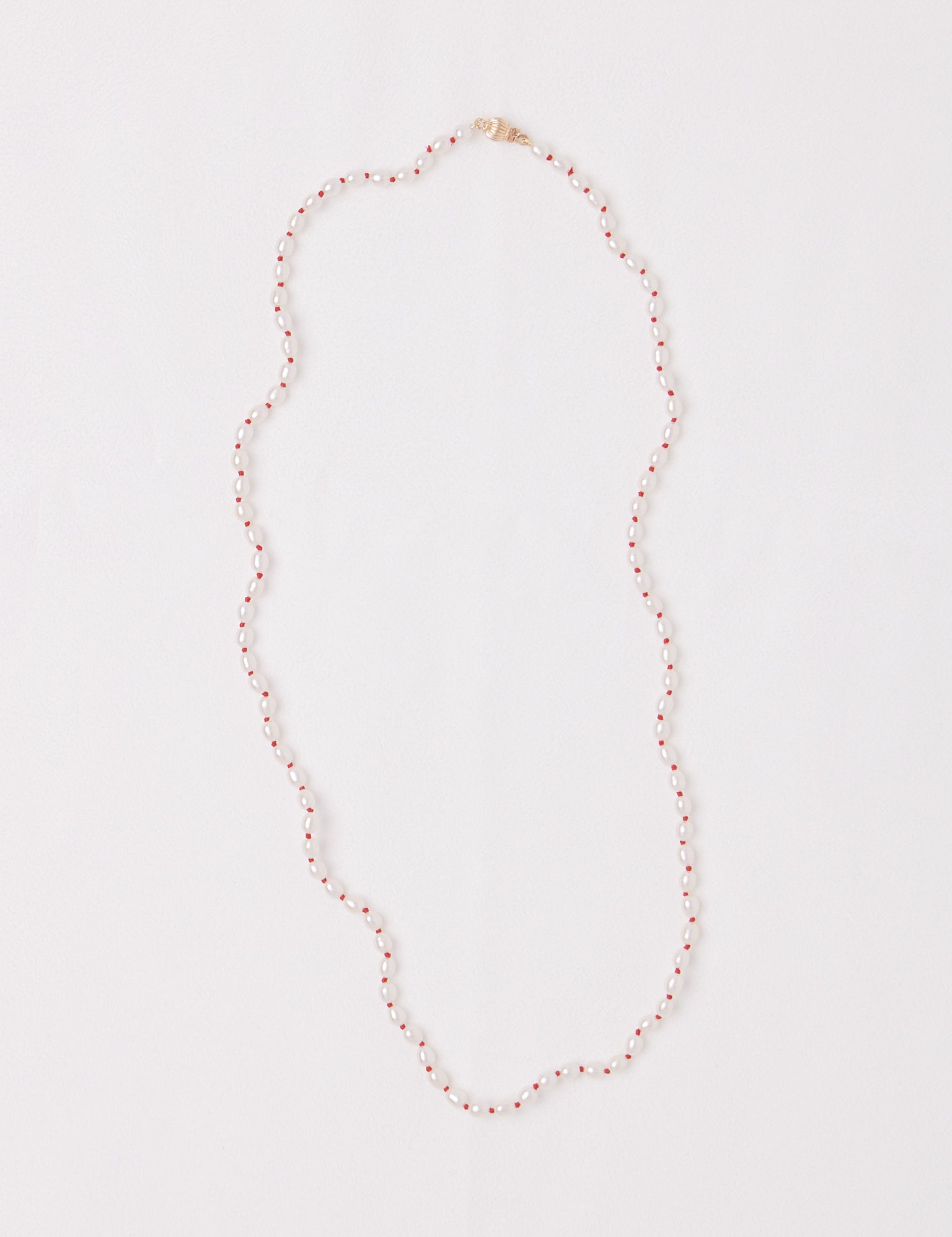 Pearl Red Silk Necklace by Béatrice Valenzuela, curated by Shop Sommer in San Francisco.