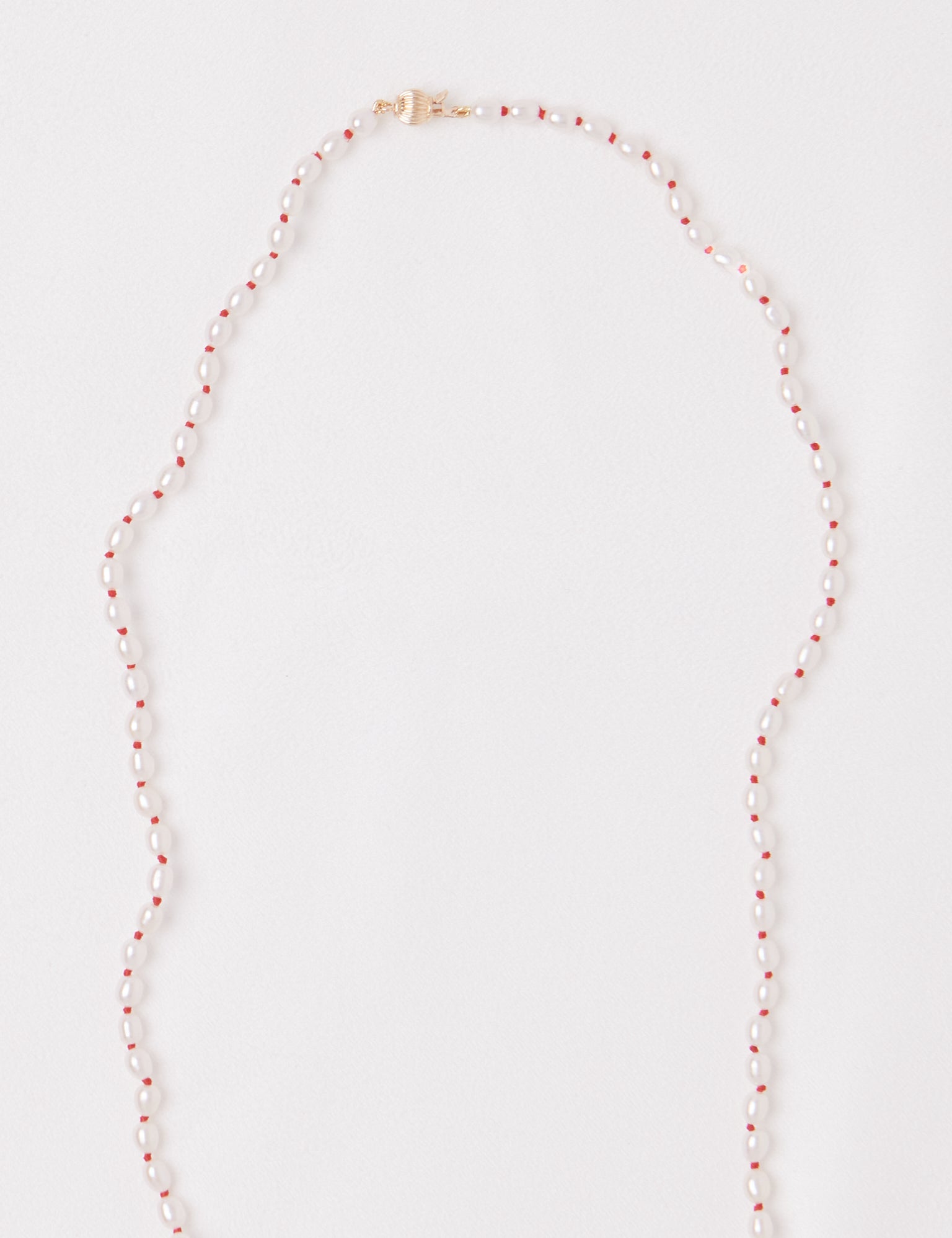 Pearl Red Silk Necklace by Béatrice Valenzuela, curated by Shop Sommer in San Francisco.