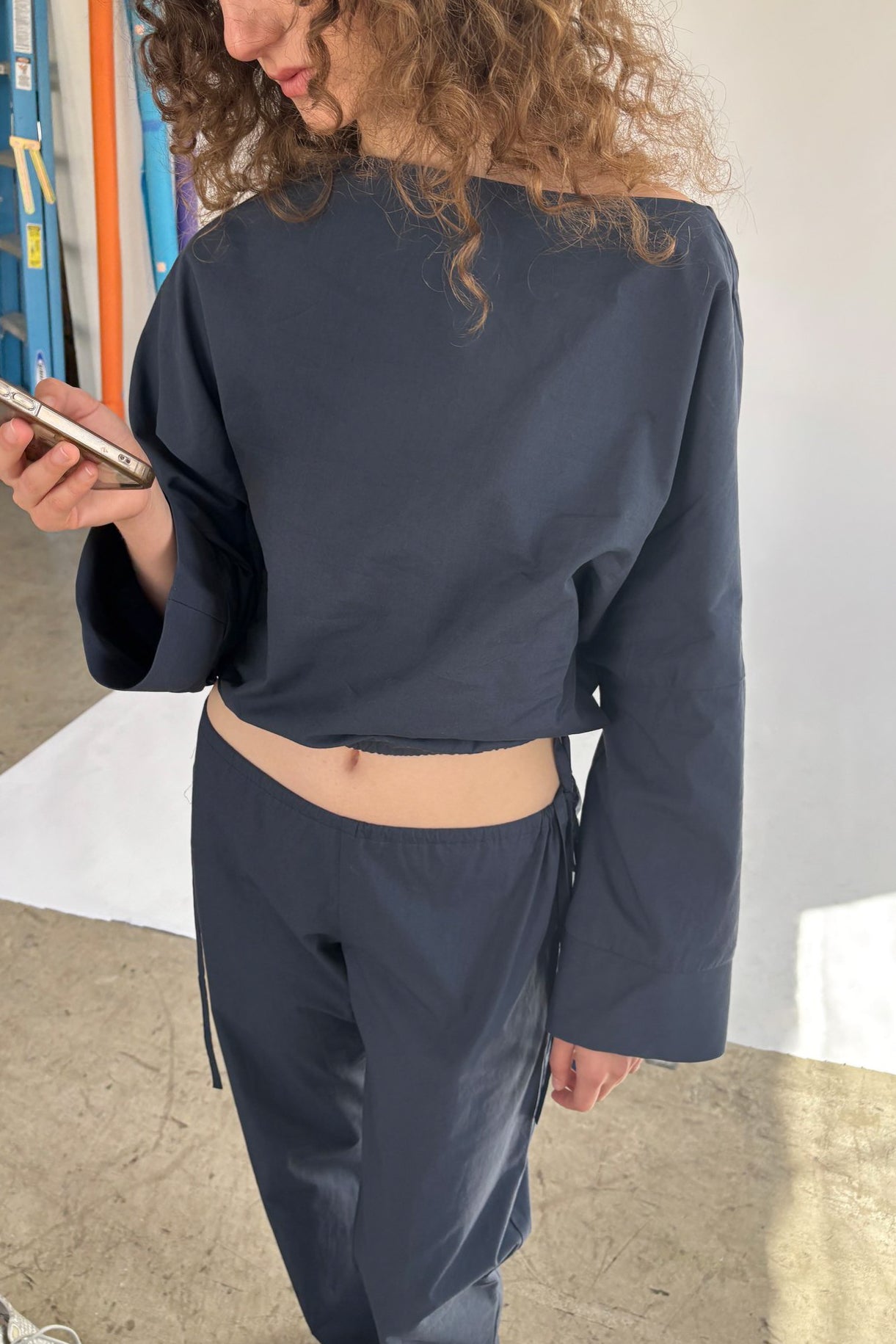 Brooke Callahan Cuff Top in Navy, curated by Shop Sommer in San Francisco.