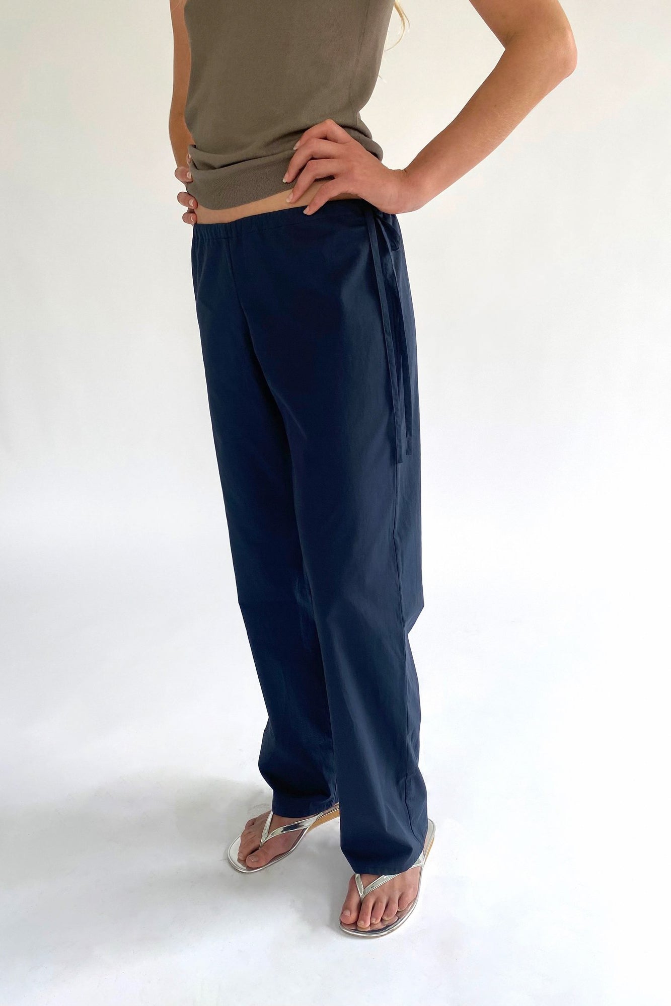 Brooke Callahan Navy Tie Pants, curated by Shop Sommer in San Francisco.