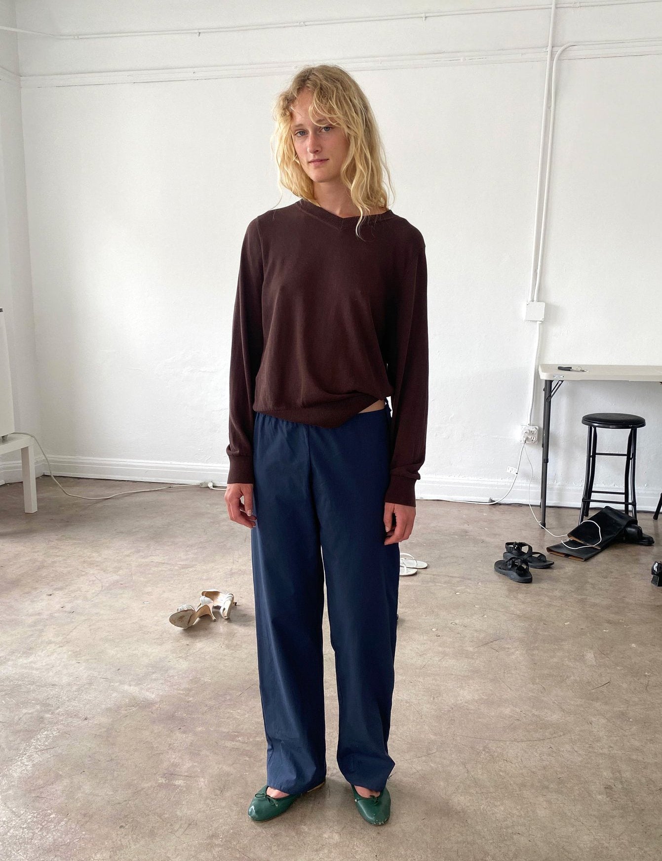 Brooke Callahan Navy Tie Pants, curated by Shop Sommer in San Francisco.