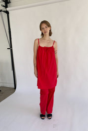 Brooke Callahan Bow Dress in Red, curated by Shop Sommer in San Francisco.