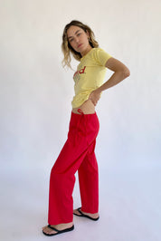 Brooke Callahan Tie Pants in Red, curated by Shop Sommer in San Francisco.