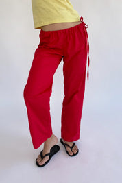 Brooke Callahan Tie Pants in Red, curated by Shop Sommer in San Francisco.