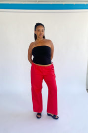 Brooke Callahan Tie Pants in Red, curated by Shop Sommer in San Francisco.