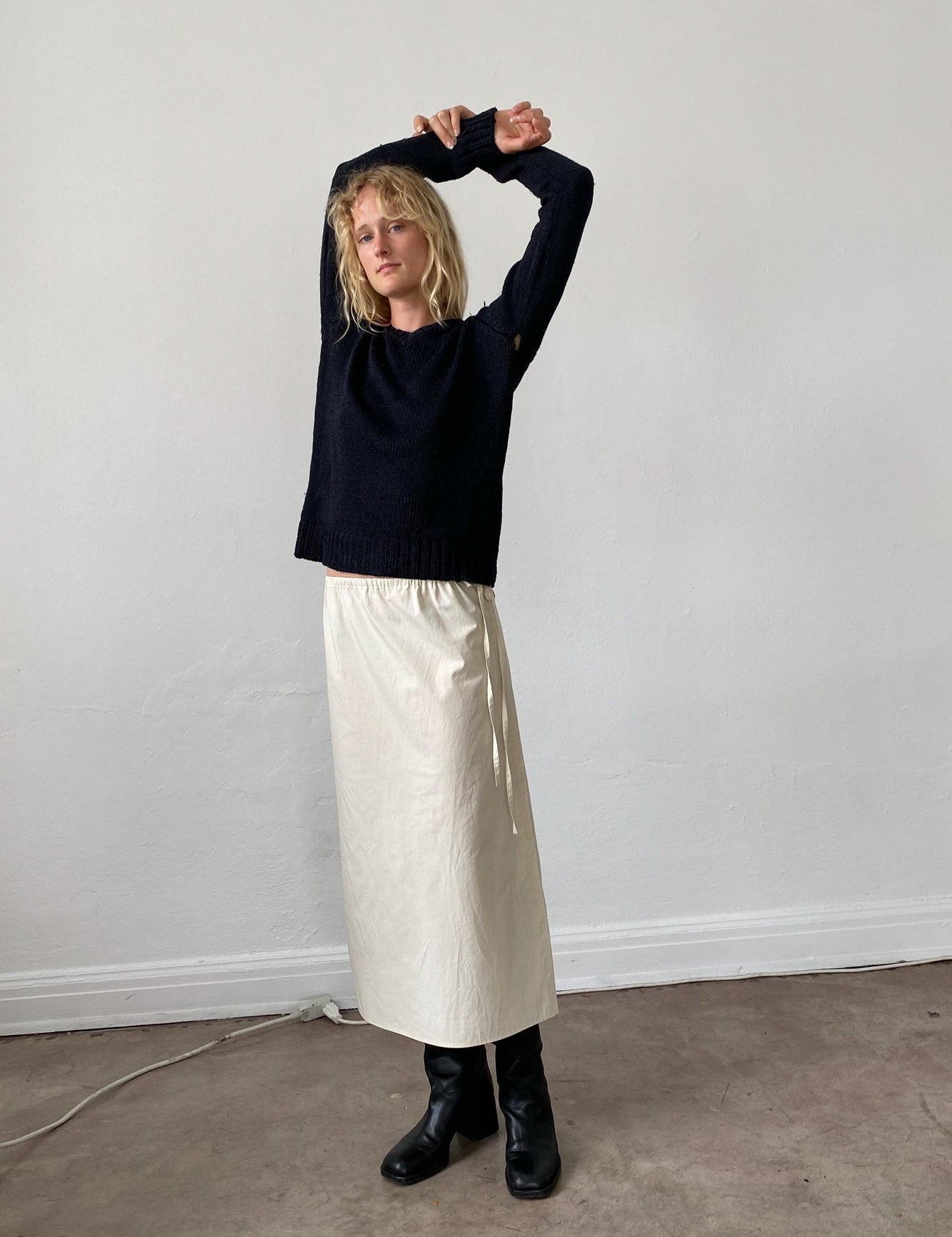Brooke Callahan Column Skirt in Rice, curated by Shop Sommer in San Francisco.