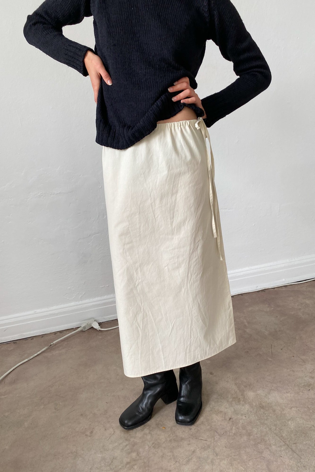 Brooke Callahan Column Skirt in Rice, curated by Shop Sommer in San Francisco.