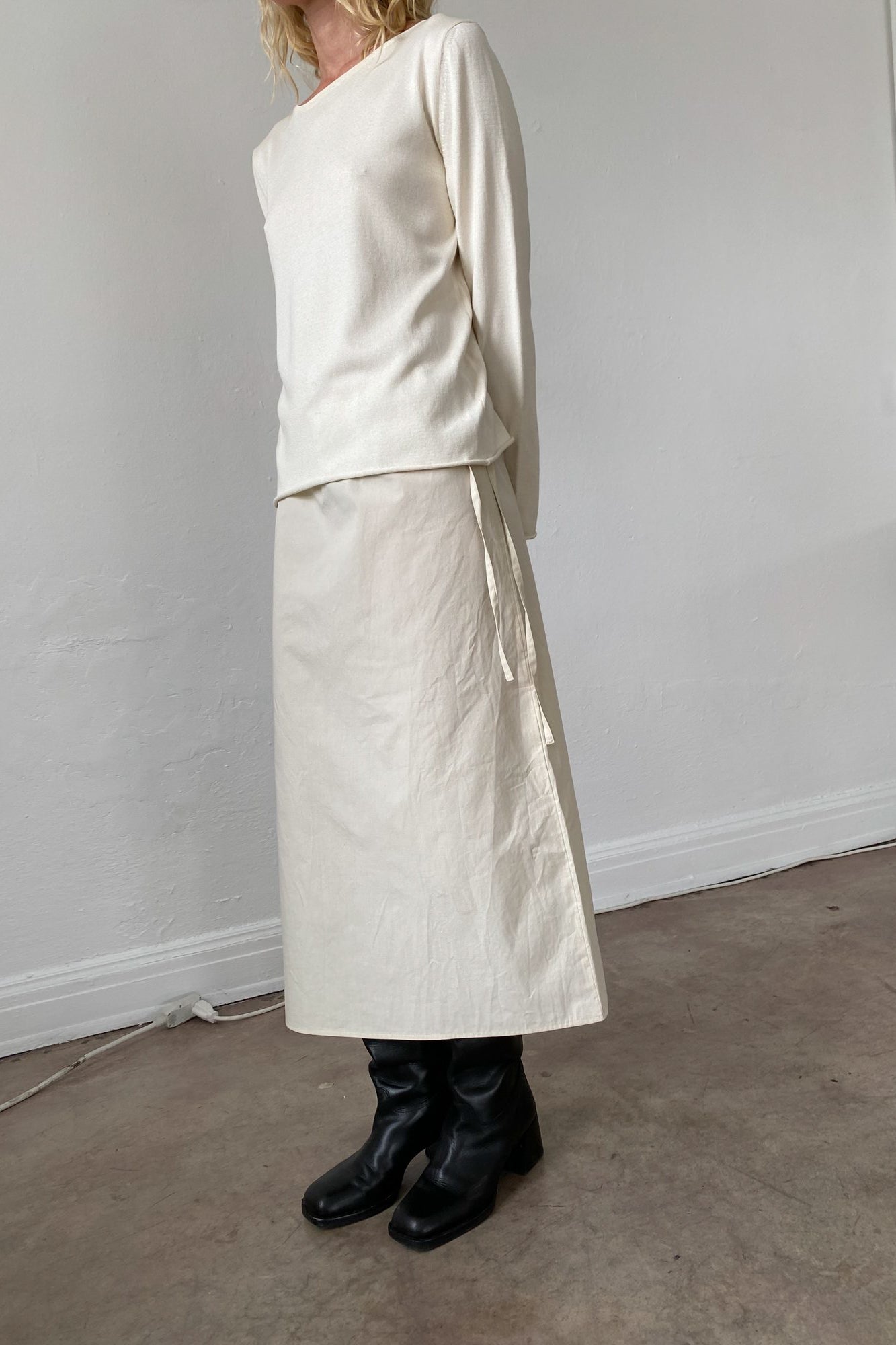 Brooke Callahan Column Skirt in Rice, curated by Shop Sommer in San Francisco.