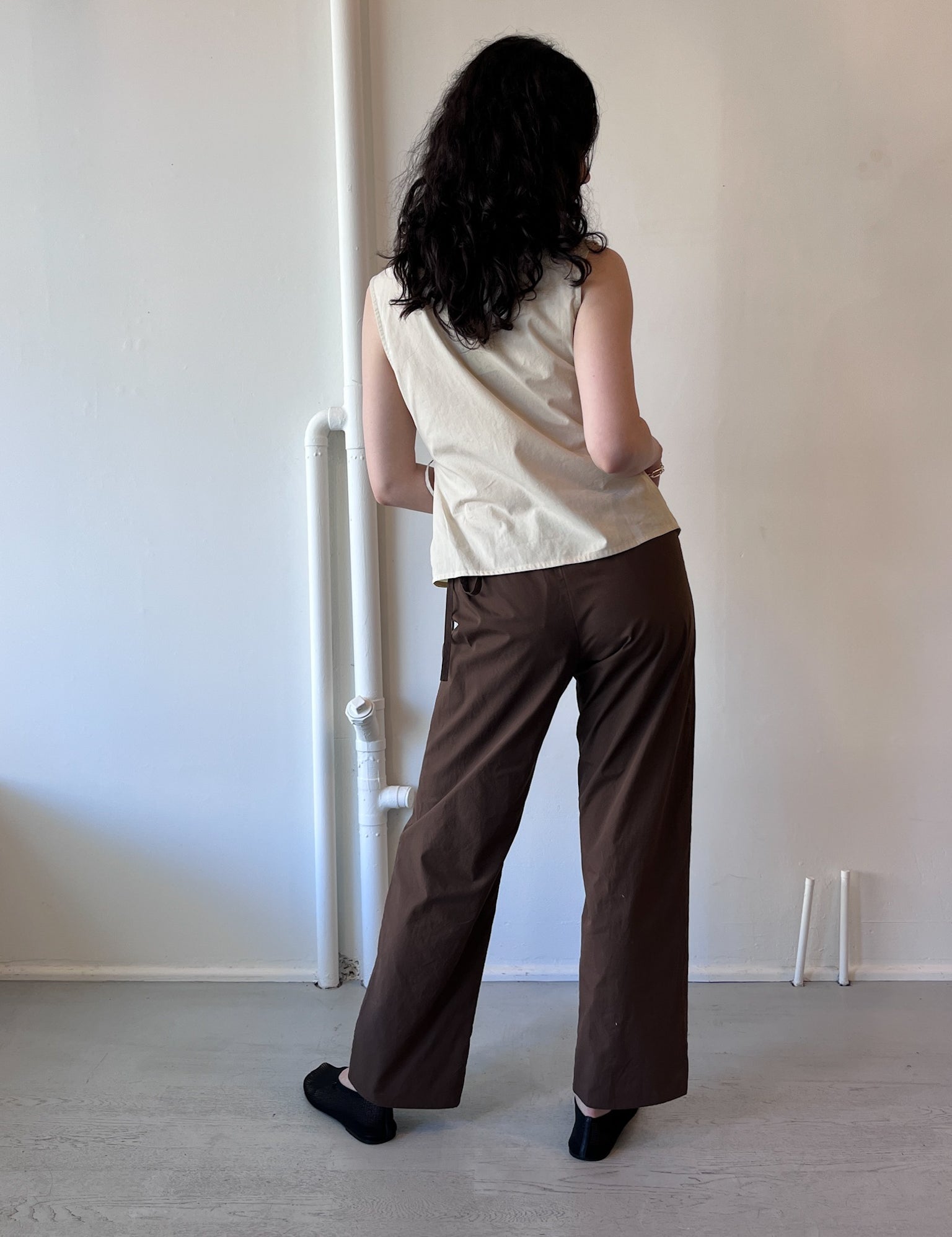 Brooke Callahan Tie Pants in Chocolate