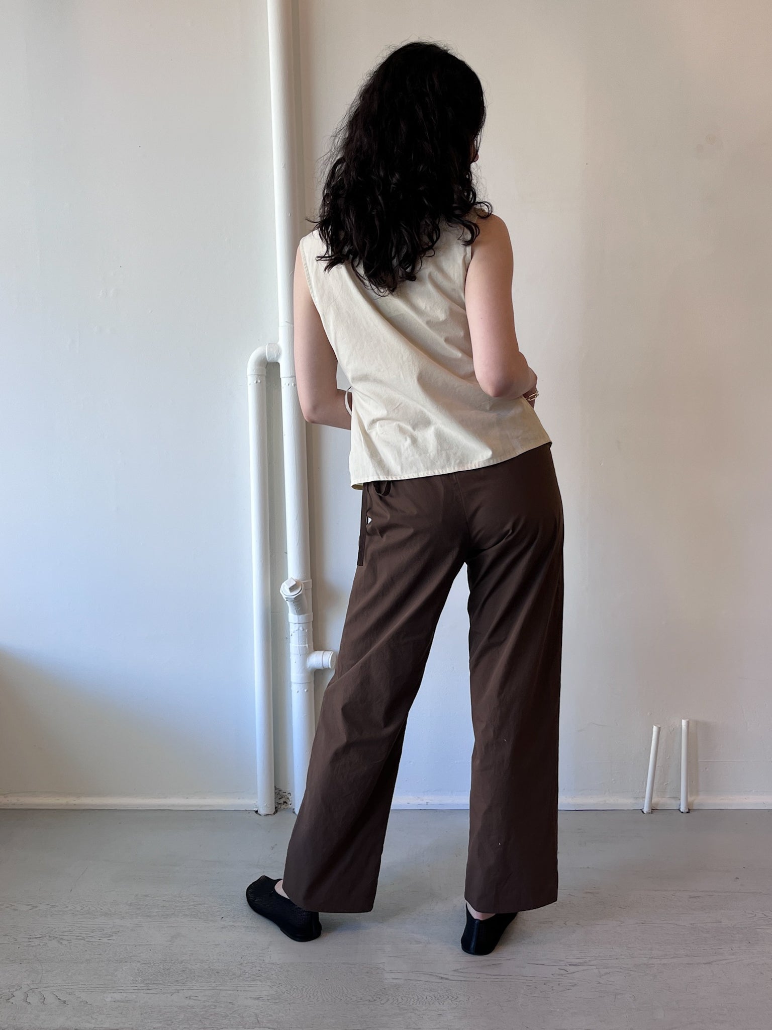 Brooke Callahan Tie Pants in Chocolate