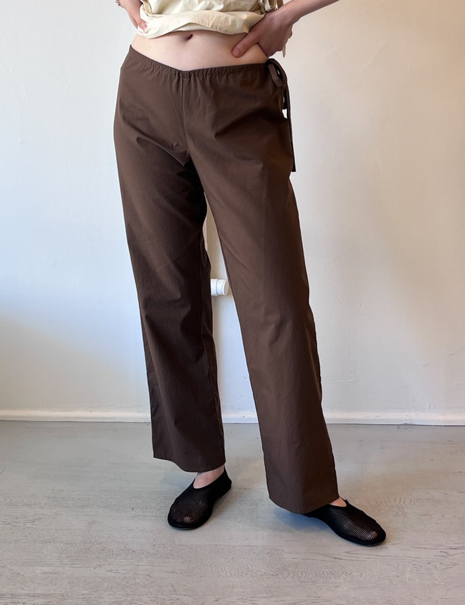 Brooke Callahan Tie Pants in Chocolate