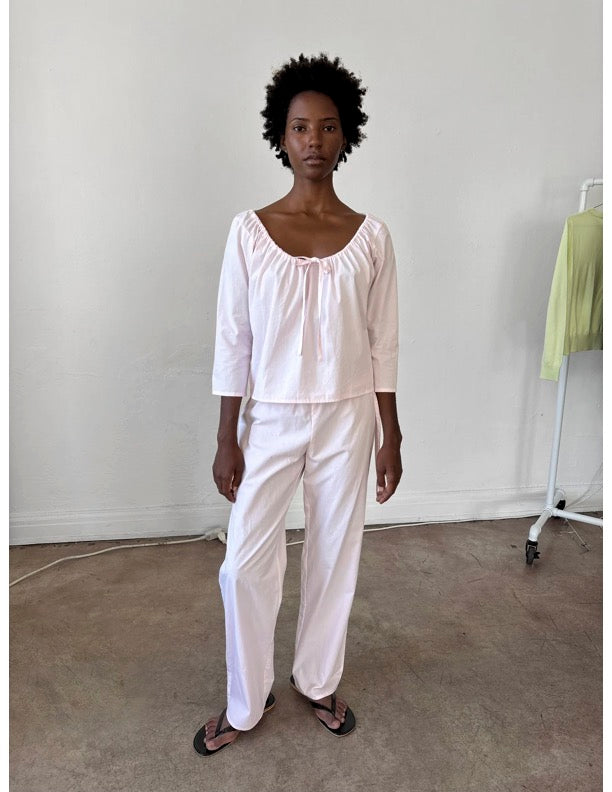Brooke Callahan Tie Pants in Blush 32", curated by Shop Sommer in San Francisco.