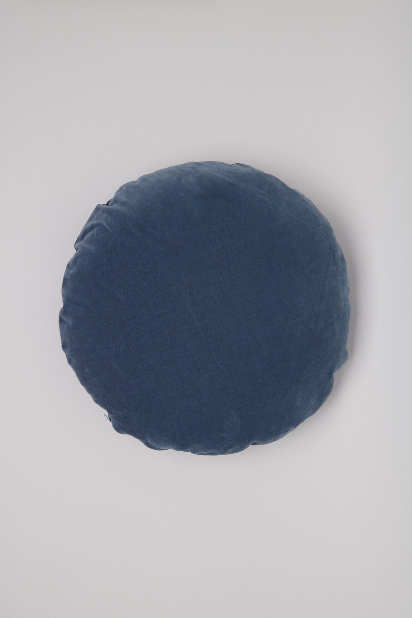 Christina Lundsteen Basic Round Cushion in Silver Blue, curated by Shop Sommer in San Francisco.
