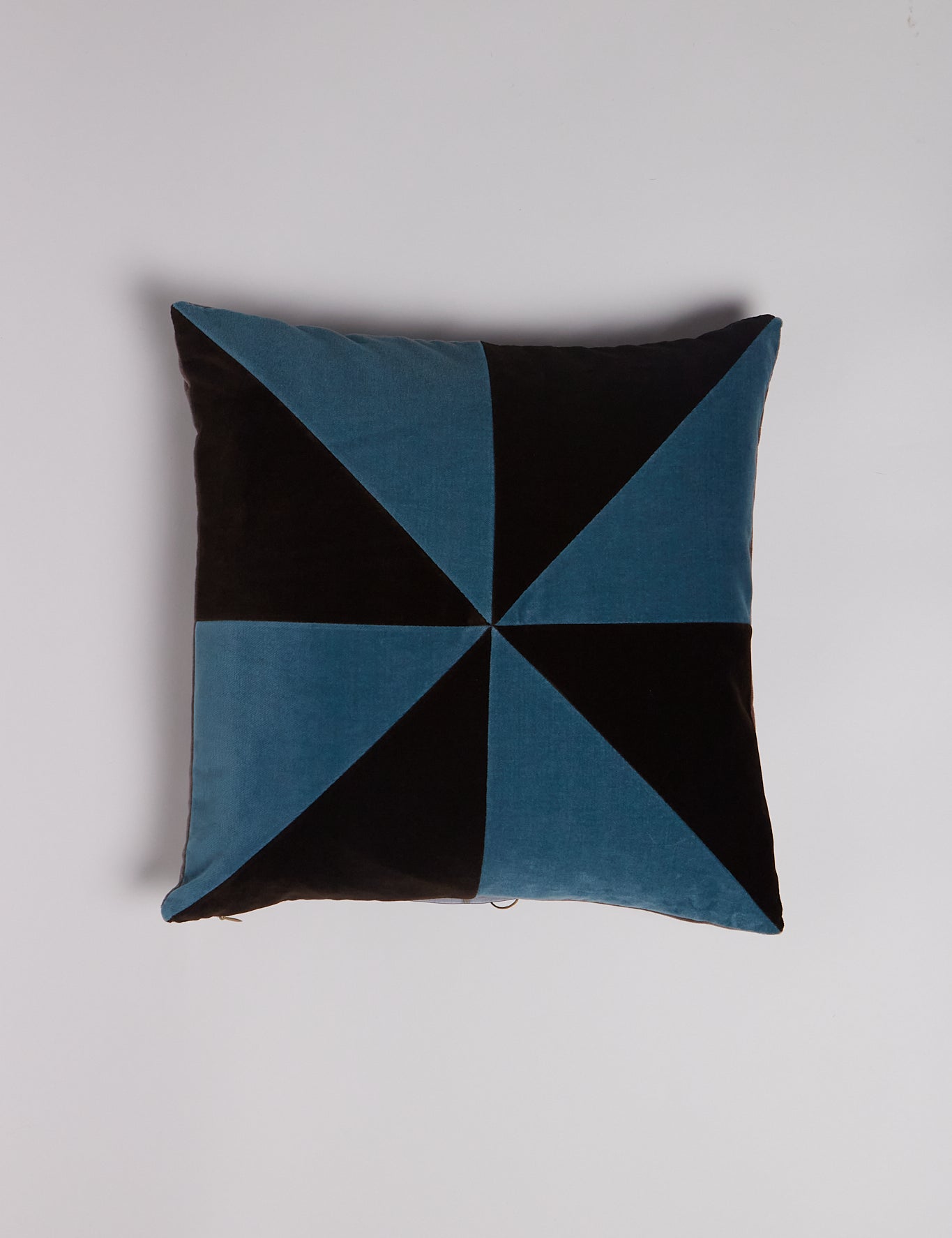 Christina Lundsteen Suki Cushion in Mazarine and Brown, curated by Shop Sommer in San Francisco.
