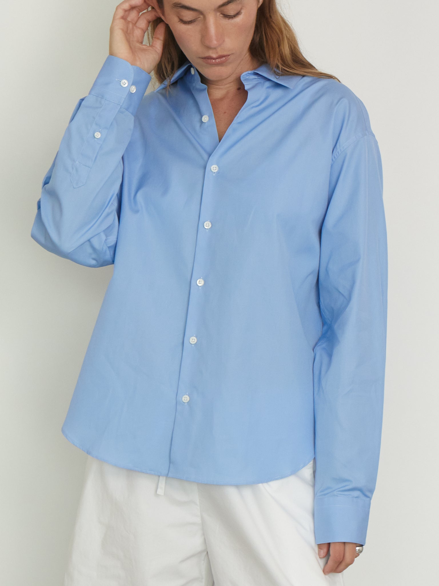 Comme Si La Shirt Classica in Grecian Blue, curated by Shop Sommer in San Francisco.