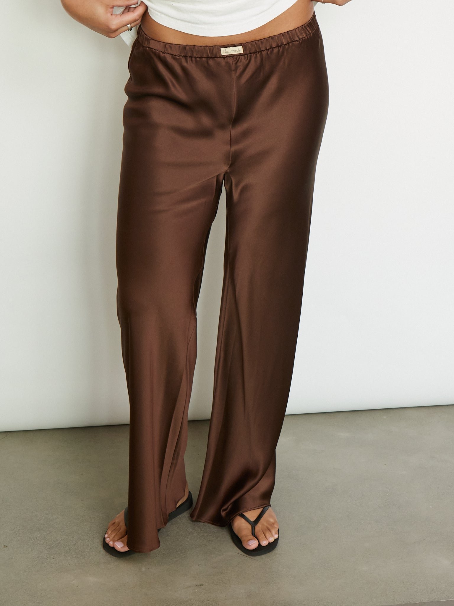 Silk Bias Pant Espresso