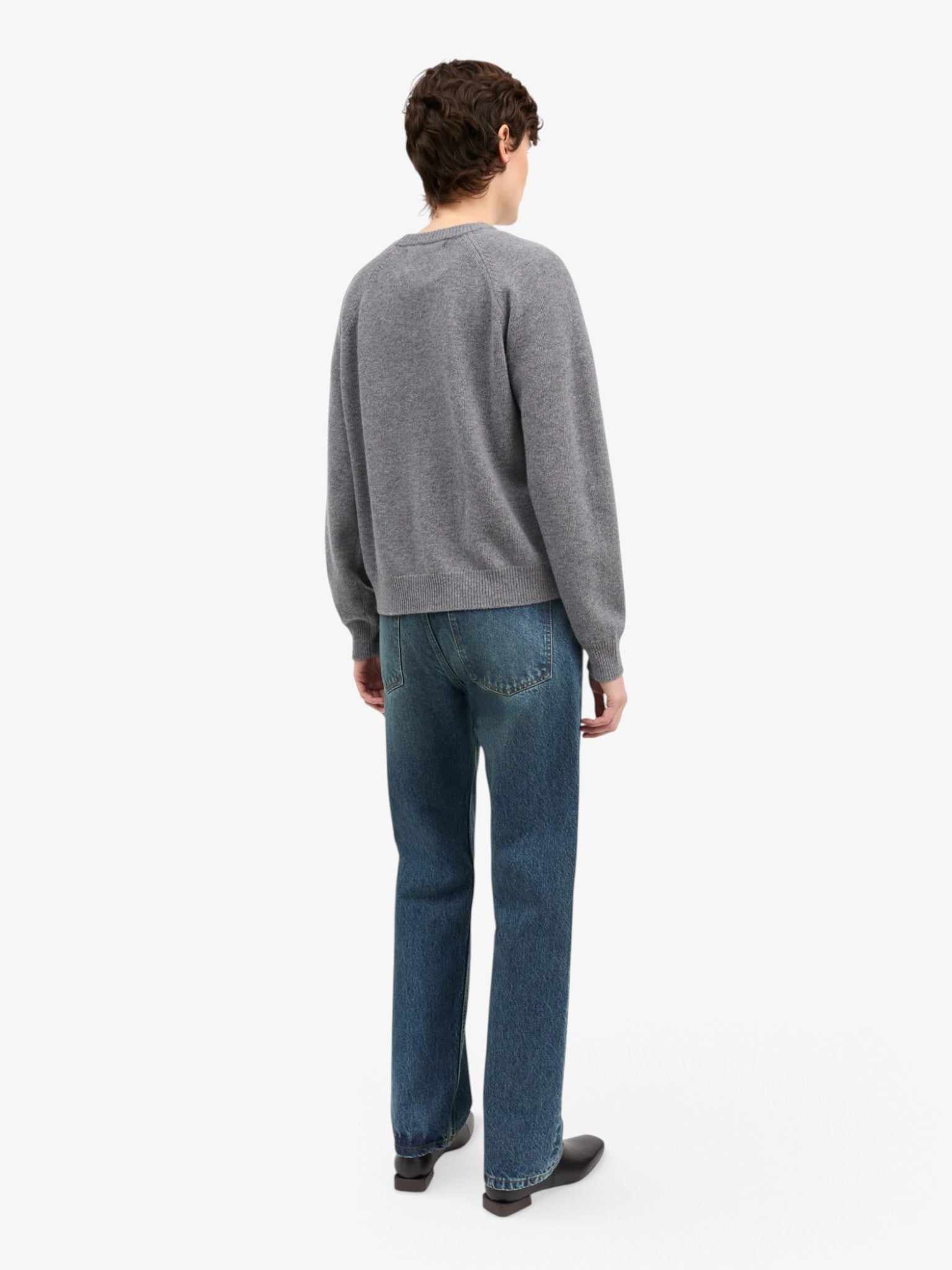Drew O-Neck in Stone Mélange