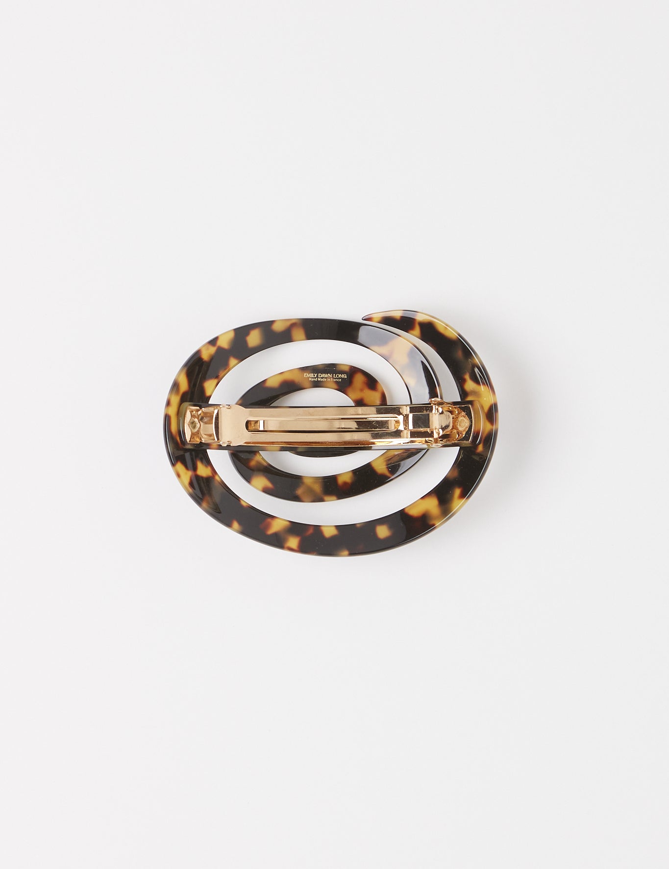 Emily Dawn Long Spiral Hair Barrette Tortoise, curated by Shop Sommer in San Francisco.
