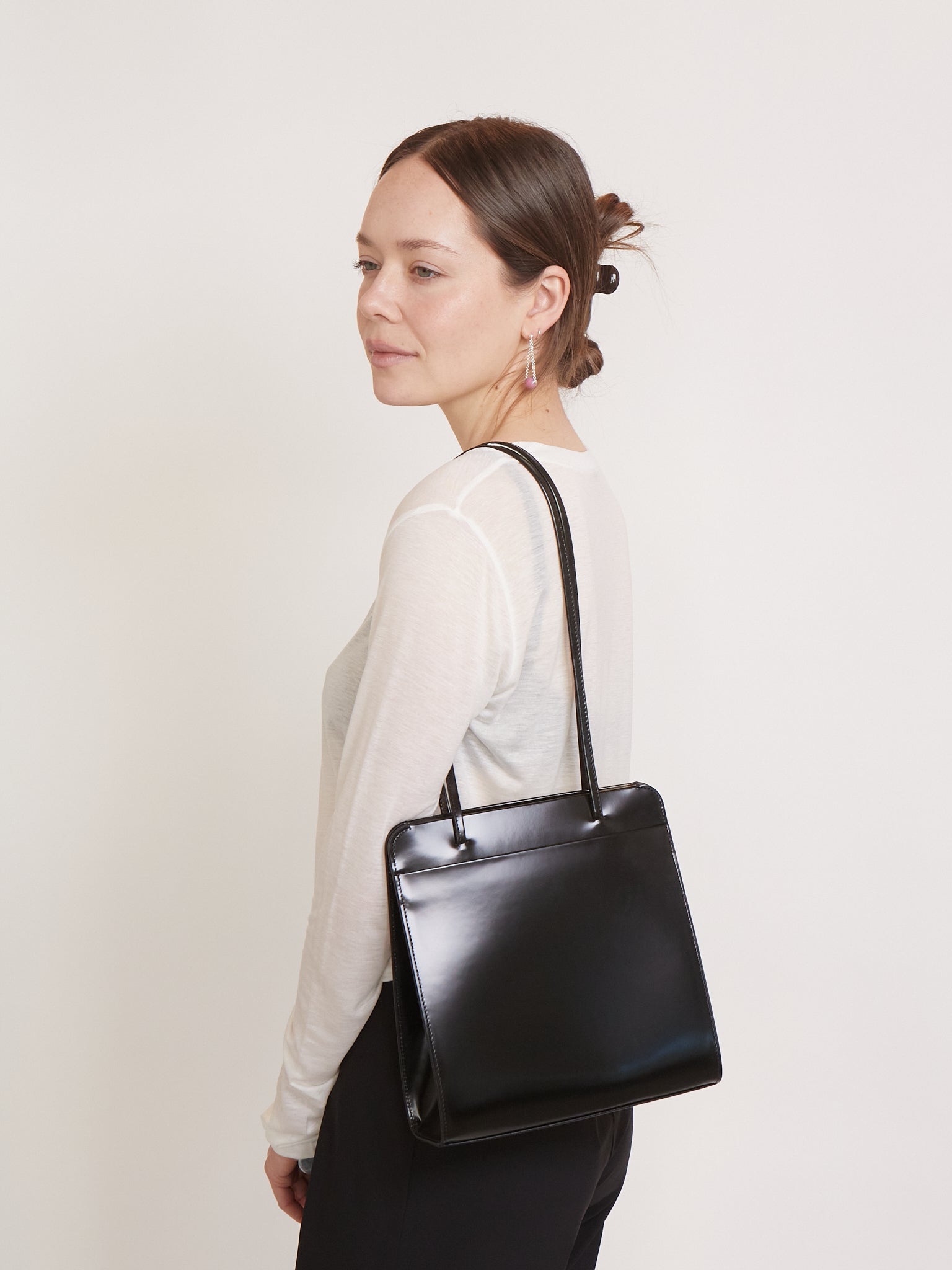 FANE Lisse Bag Noir Spazzolato, curated by Shop Sommer in San Francisco.