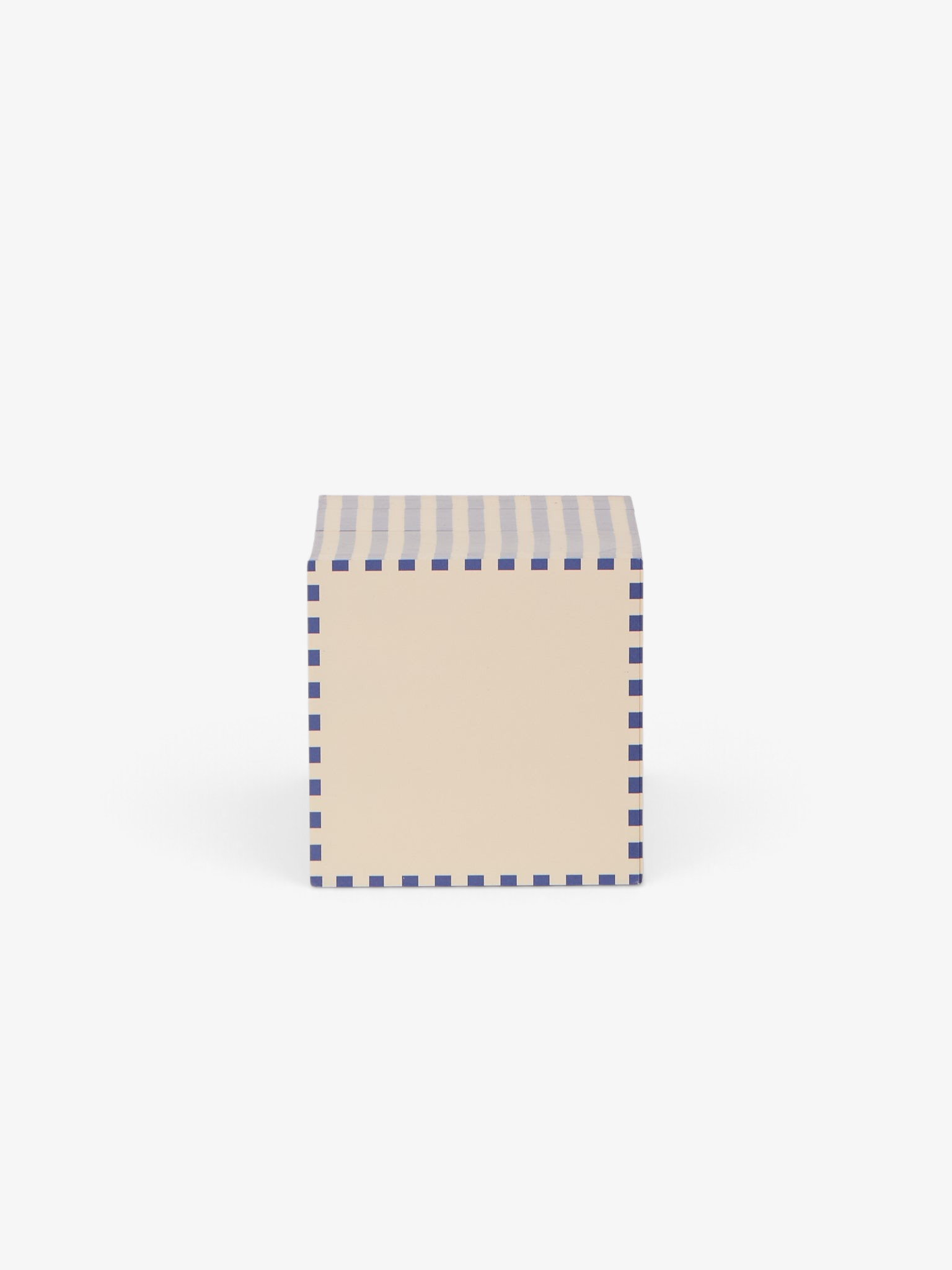 3.5" Dash Stripe Block Blue and Yellow Flores Paper, curated by Shop Sommer in San Francisco.