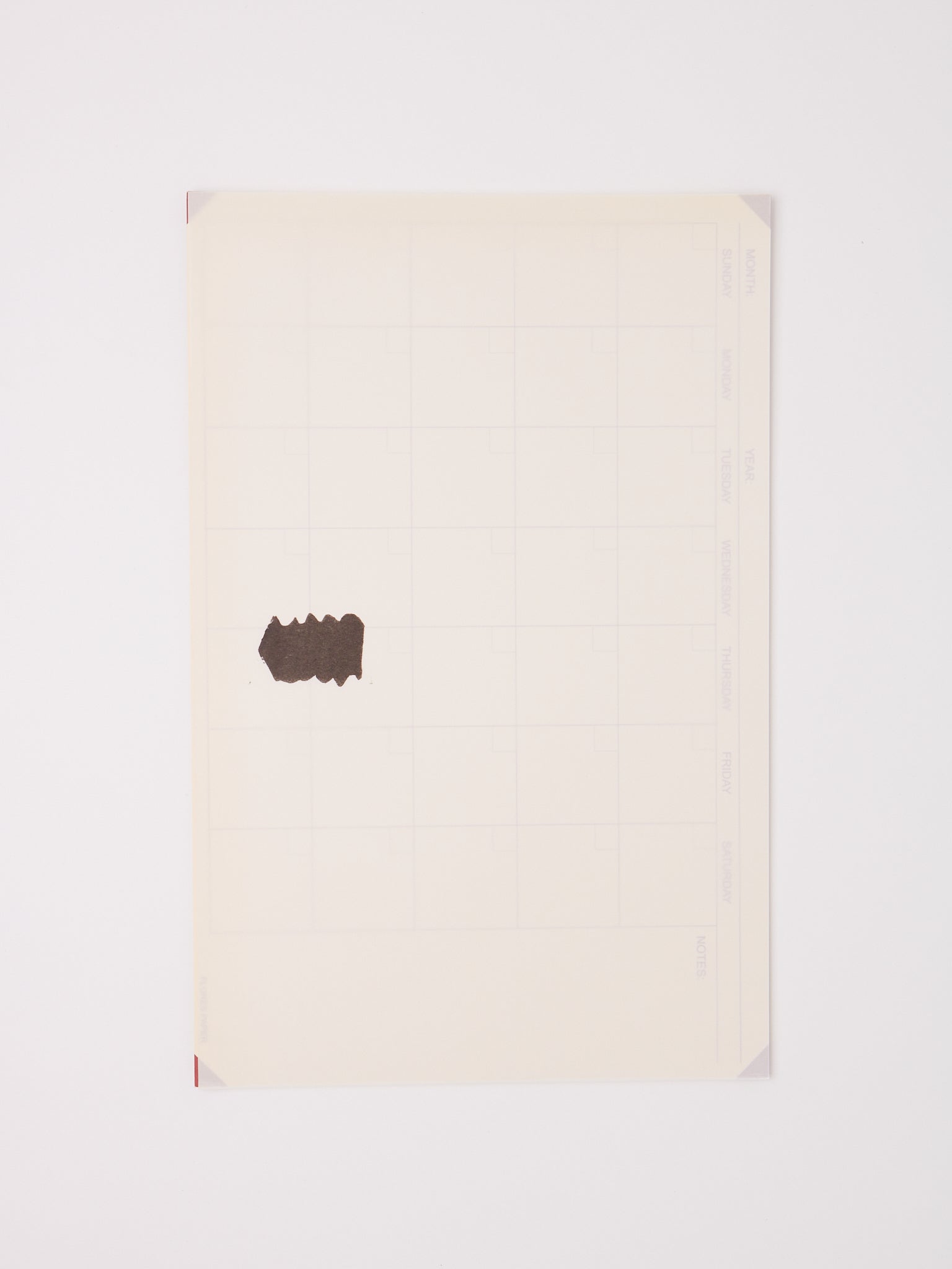 Desk Calendar Red and Yellow from Flores Paper, curated by Shop Sommer in San Francisco.