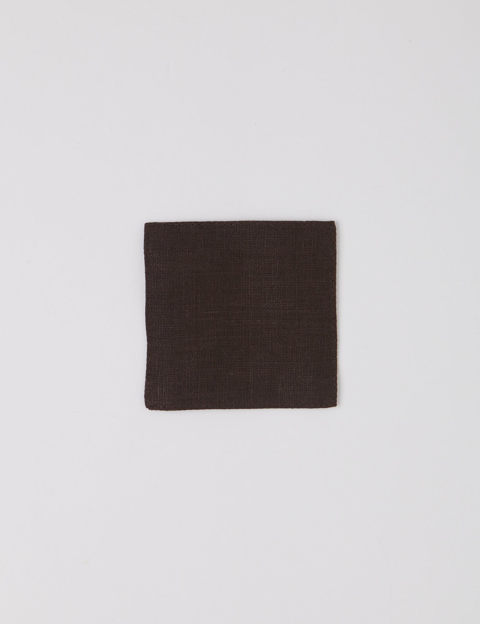 Fog Linen Linen Coaster Chocolate, curated by Shop Sommer in San Francisco.