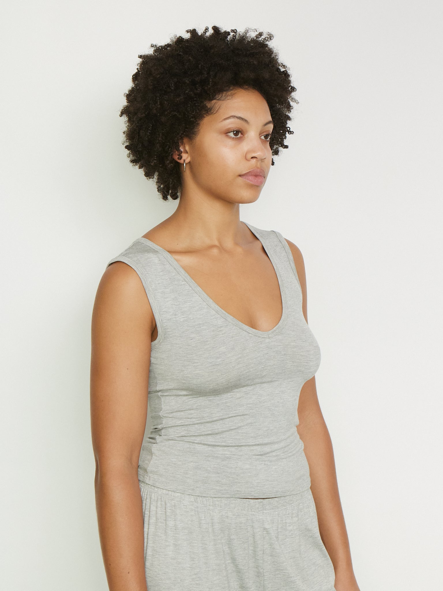 Shell Sleeveless Top Dove