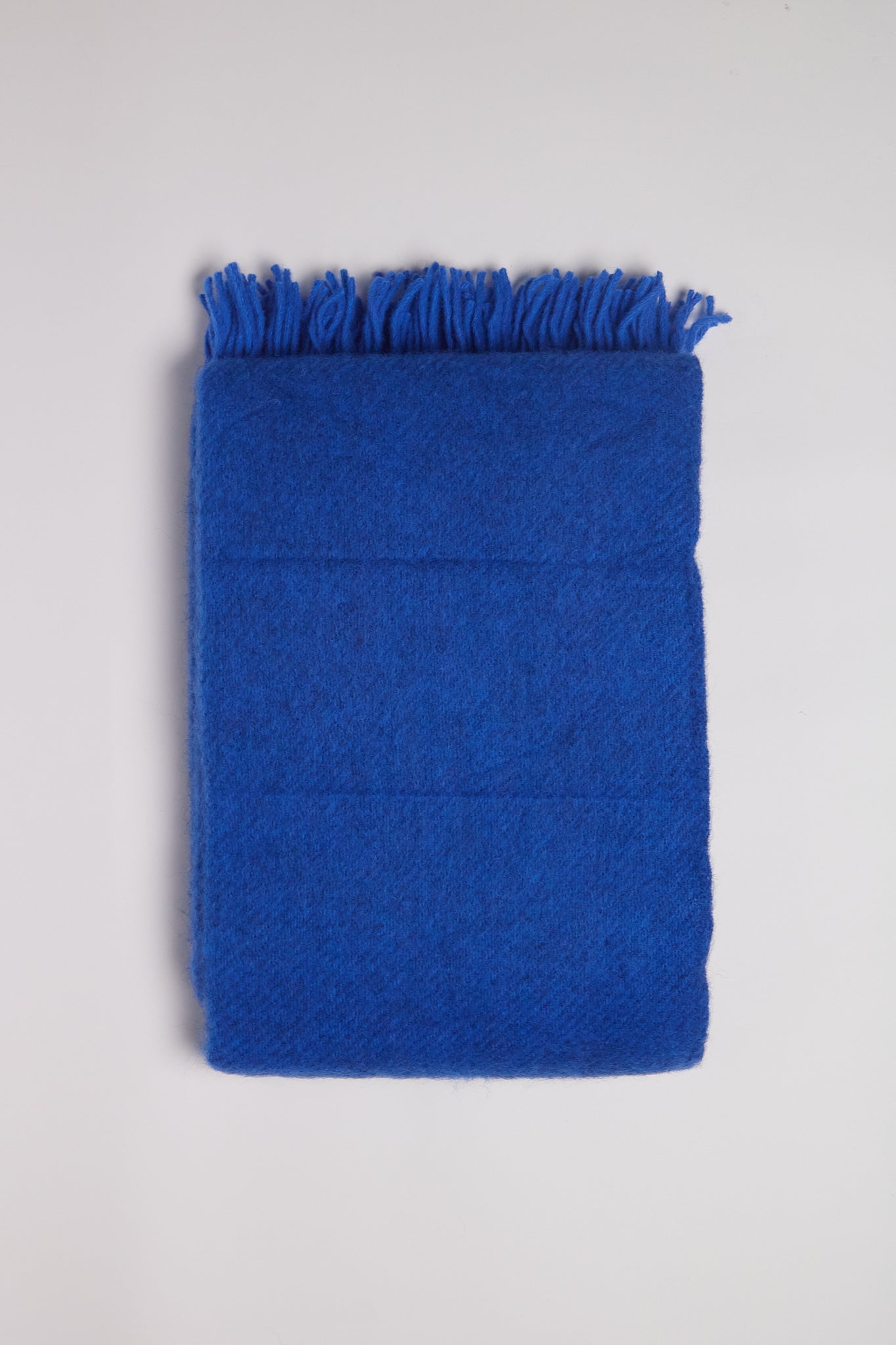 Gotland Wool Throw Blanket Bauhaus Blue