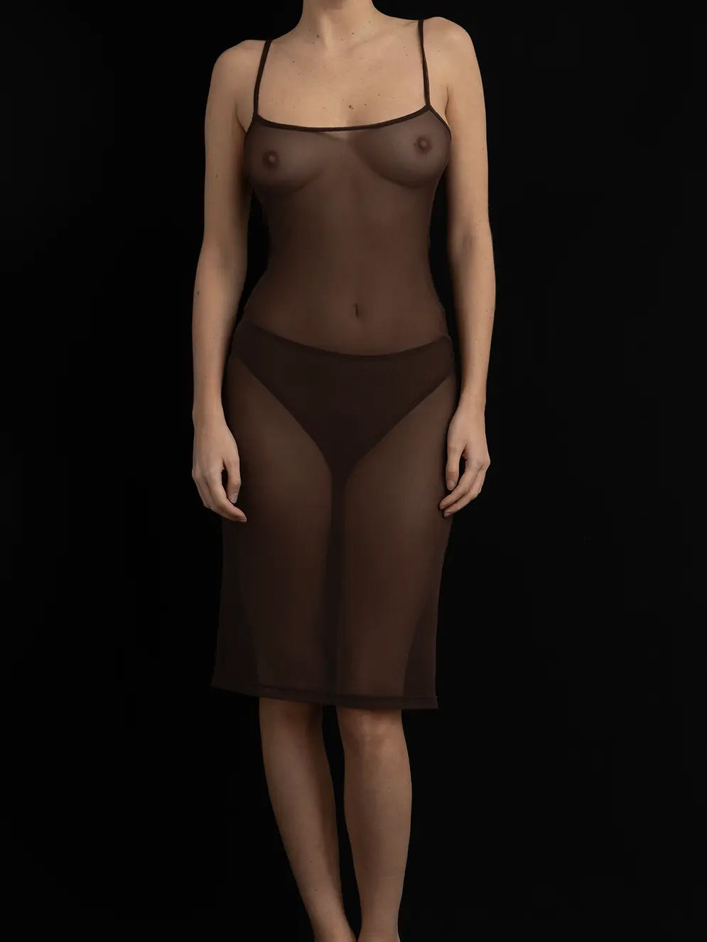 Overlay Slip Dress Cocoa