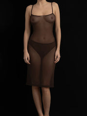 Overlay Slip Dress Cocoa