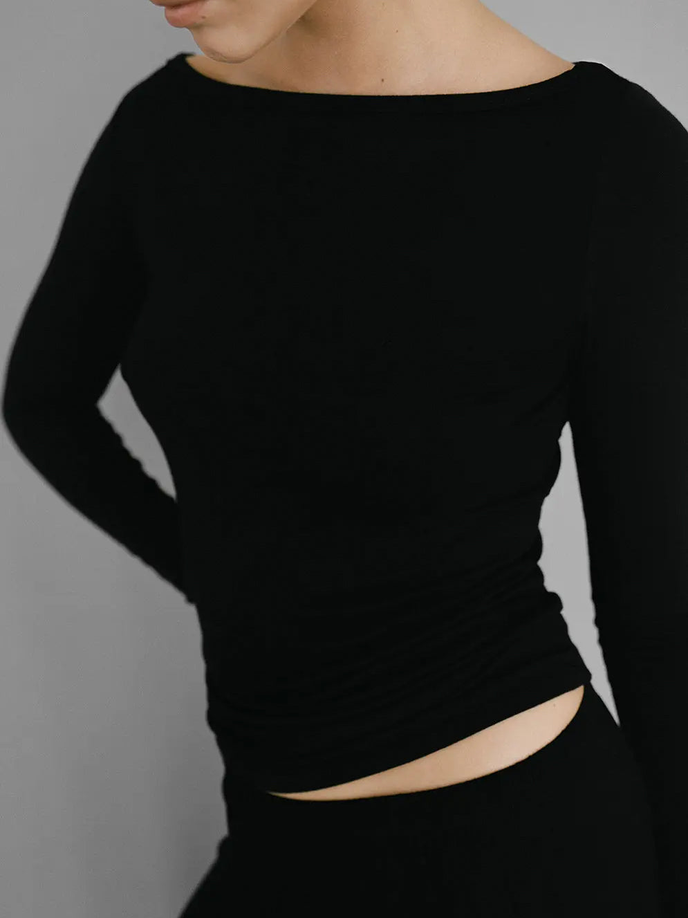 Recline Bateau Long Sleeve Black