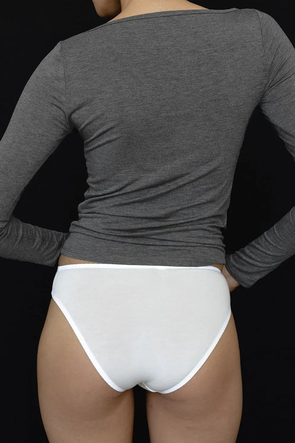 Kye Intimates Recline Bateau Long Sleeve in Charcoal, curated by Shop Sommer in San Francisco.