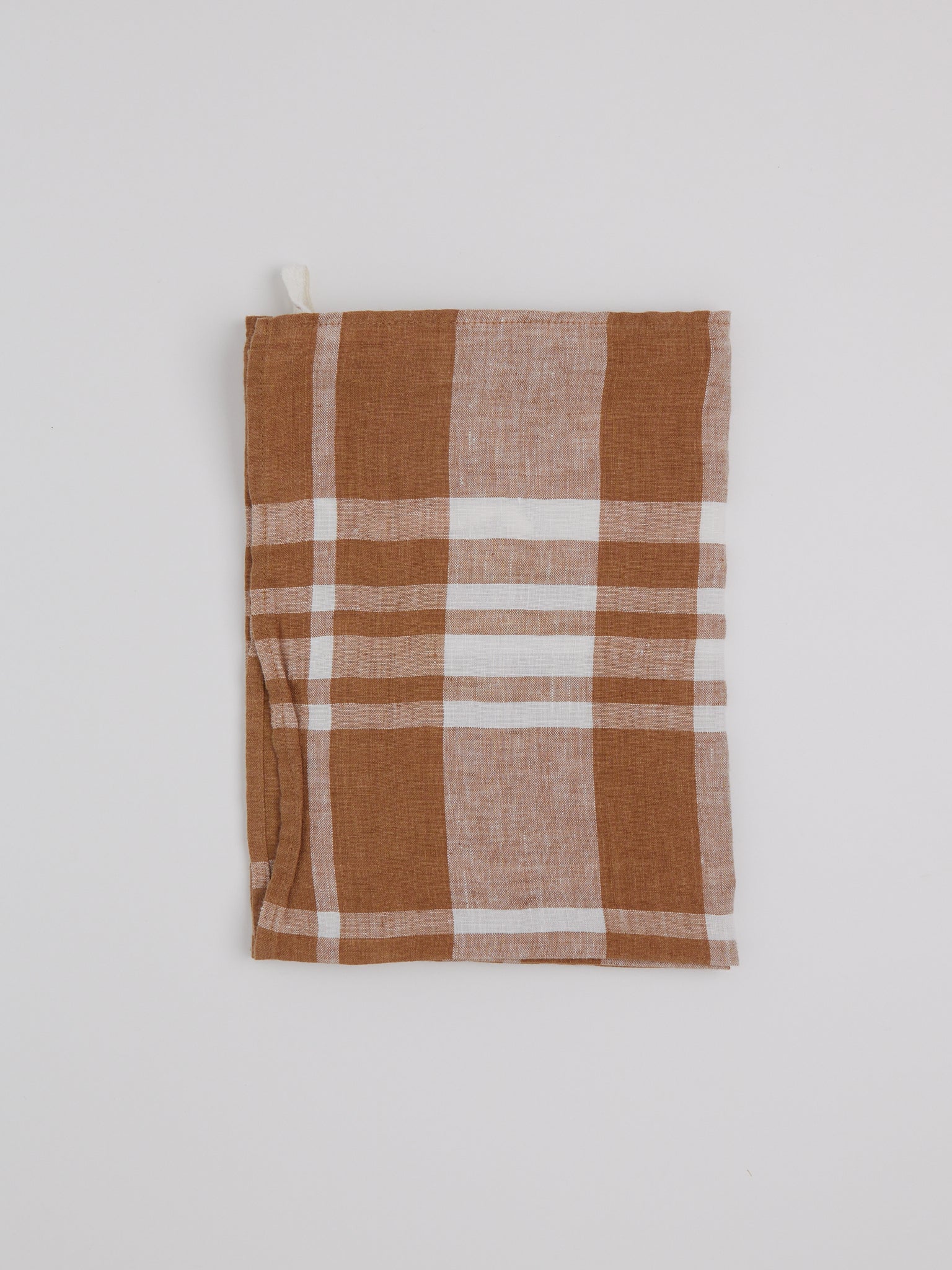 Dish Towel in Caramel Plaid