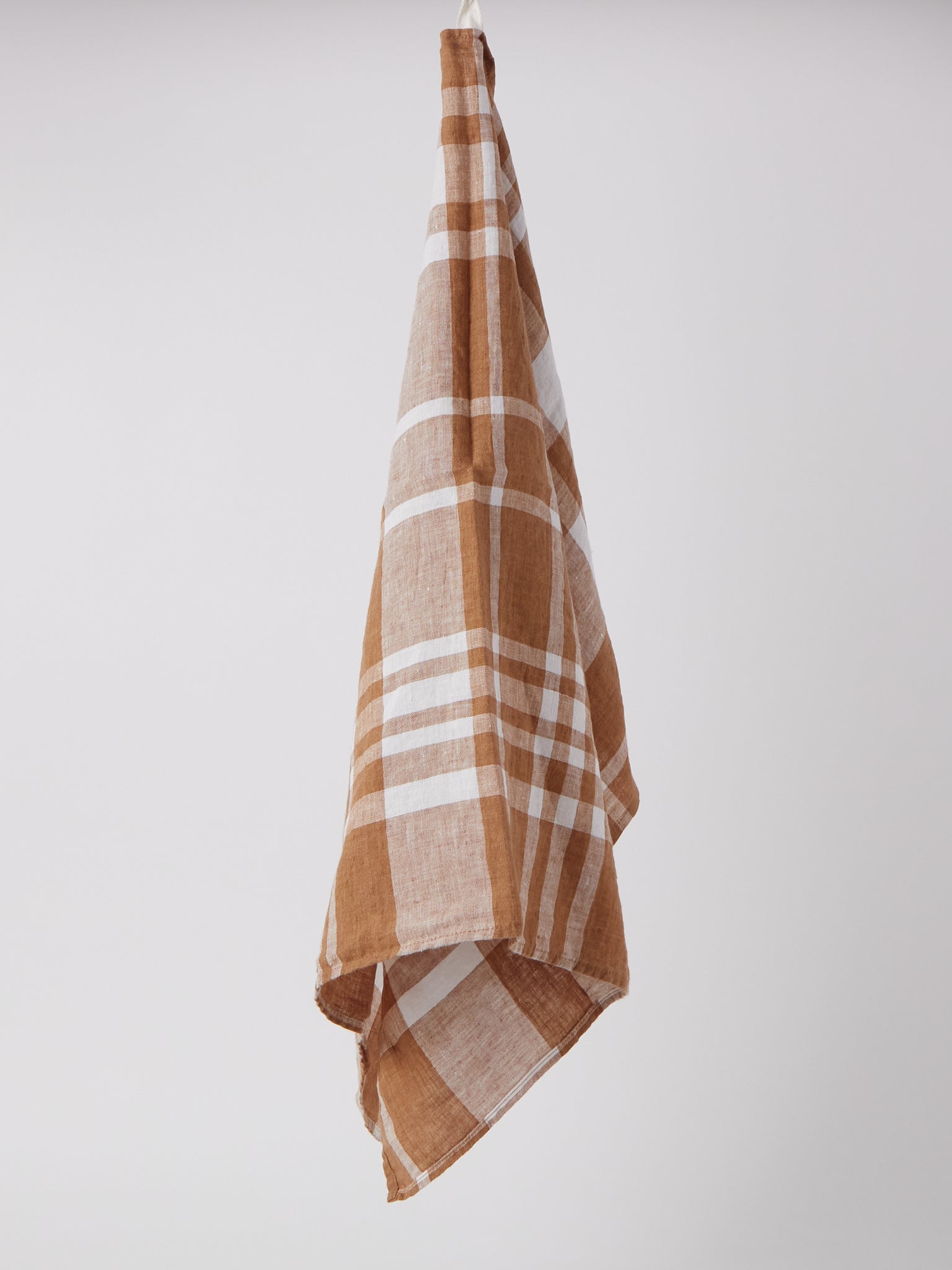Dish Towel in Caramel Plaid