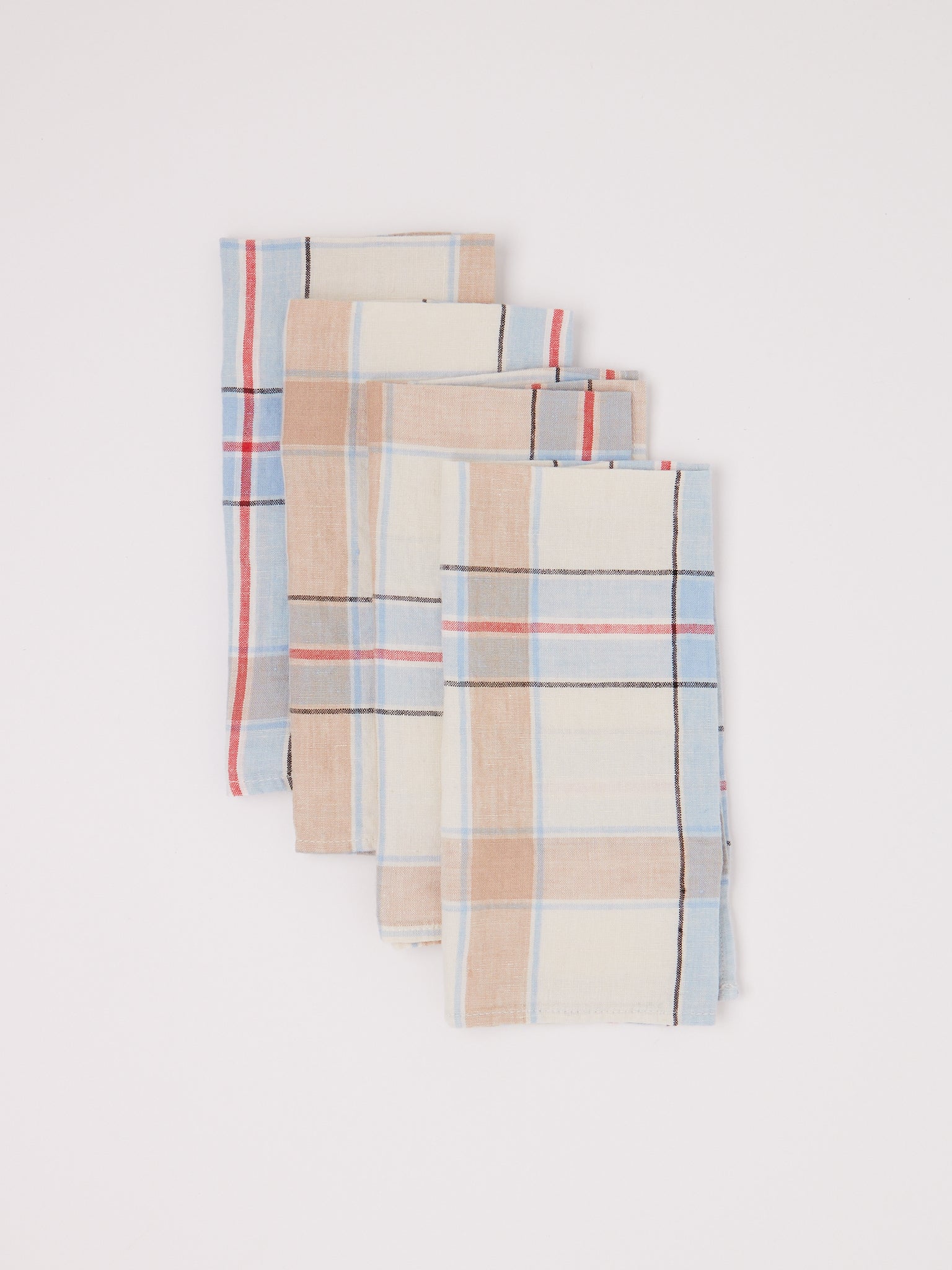 Linge Particulier Summer Plaid Linen Napkin Set